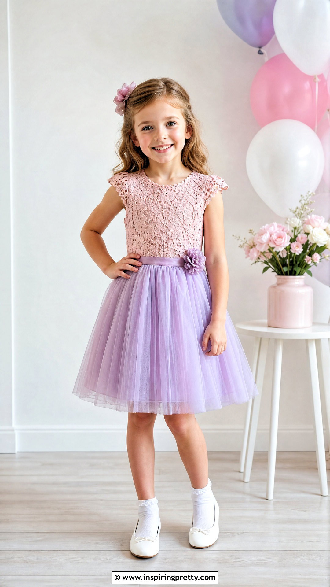 Crochet Party Top With Tulle Skirt - 50 crochet top for kids
