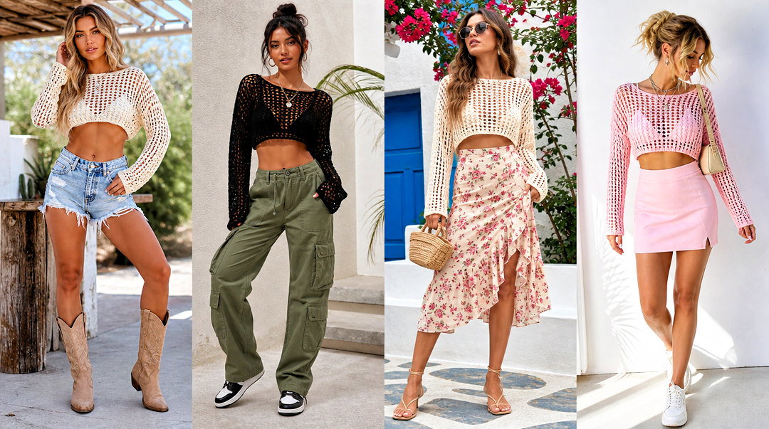 20 Crochet Peekaboo Top Outfit Ideas for Bold Summer Style