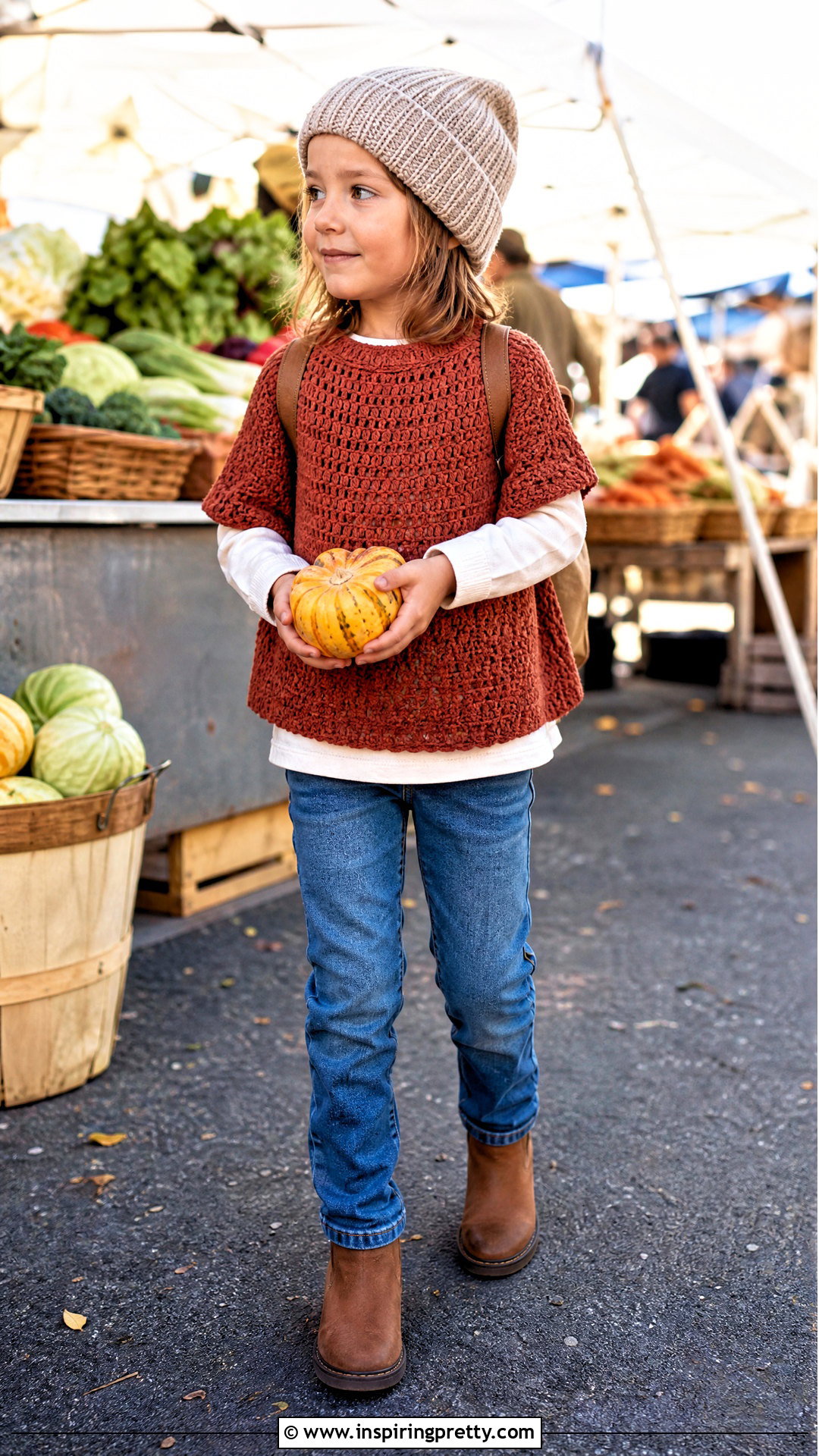 Crochet Poncho Top With Jeans - 50 top de croche infantil ideas