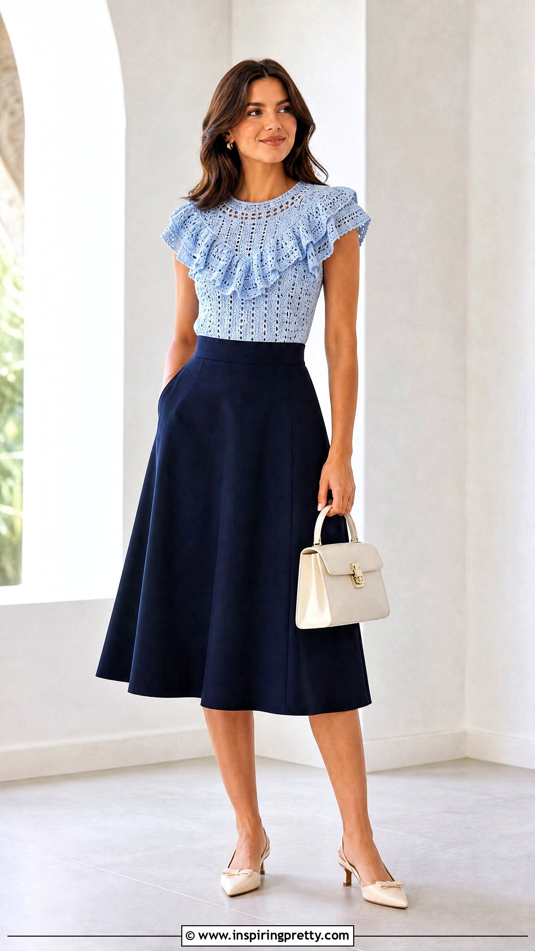 Crochet Ruffle Top With Tailored Skirt - 50 top de croche passo a passo ideas