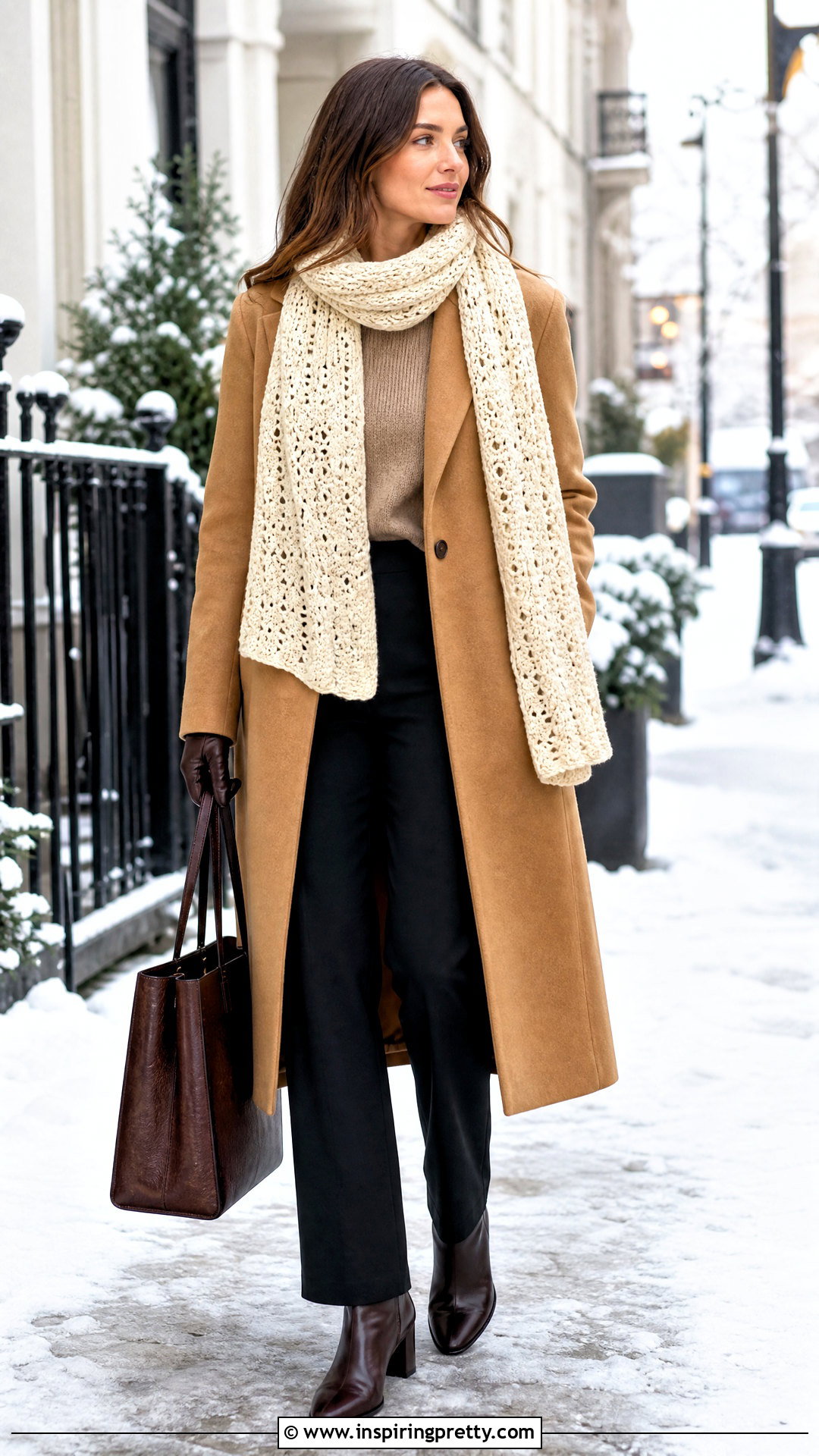 Crochet Scarf With Coat And Boots Outfit - 50 top uncinetto schema ideas