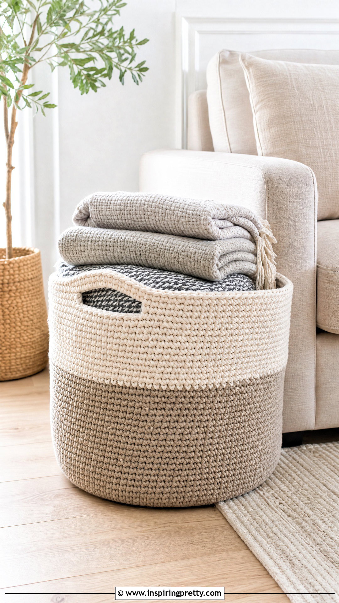 Crochet Storage Basket - 50 top crochet patrón ideas