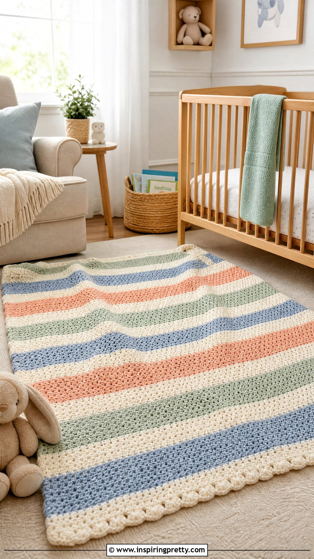 Crochet Striped Baby Blanket - 50 top häkeln ideas