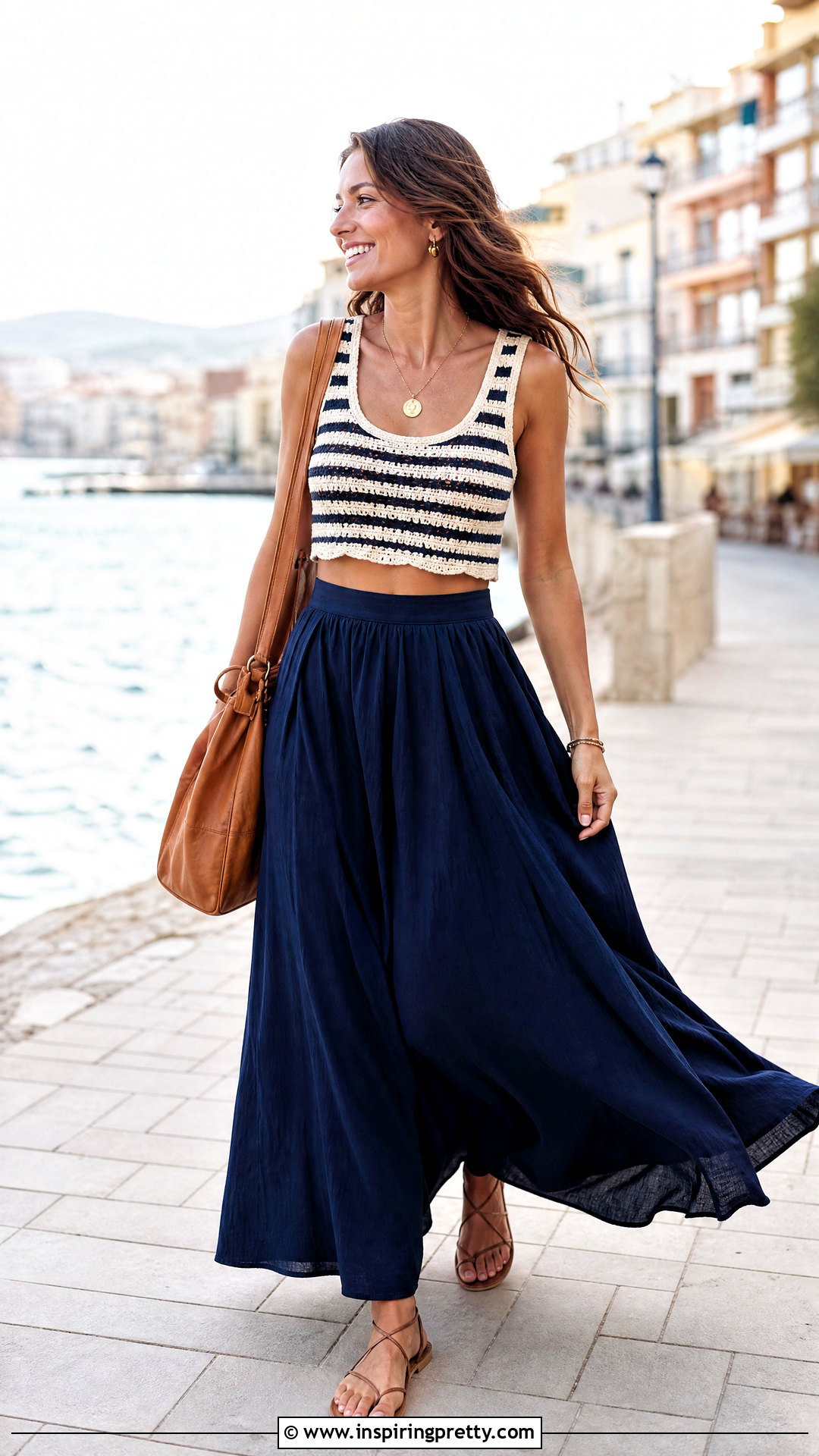 Crochet Striped Top With Maxi Skirt - 20 crochet striped top on hangers