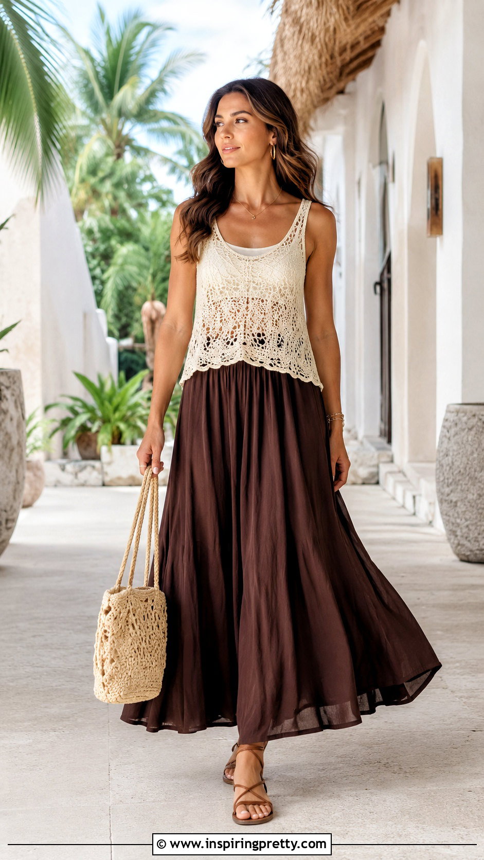 Crochet Summer Tank With Maxi Skirt - 50 summer tops women