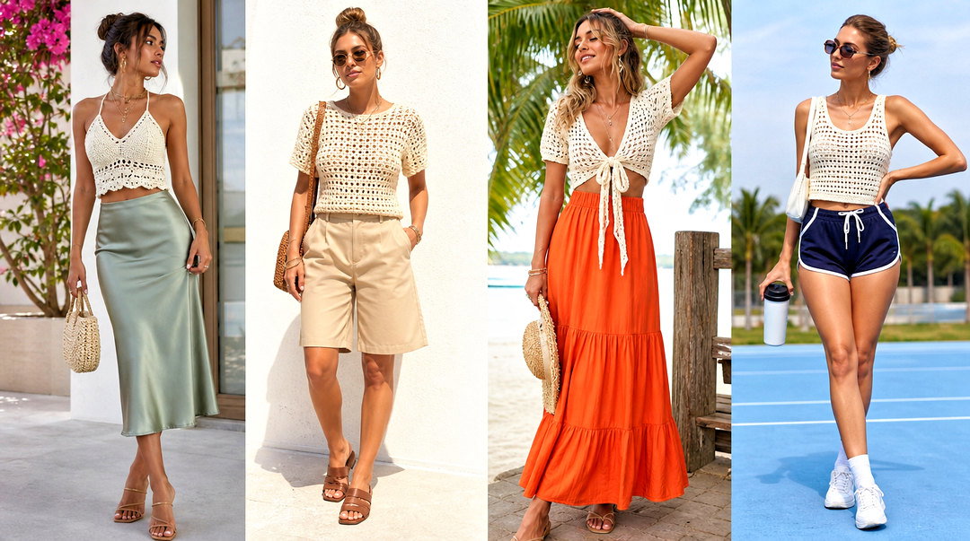 50 Crochet Summer Tops Outfit Ideas for Breezy Vacation Style