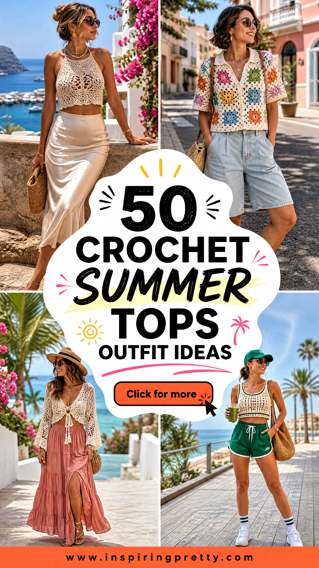 50 Crochet Summer Tops Outfit Ideas for Breezy Vacation Style - 50 Crochet Summer Tops Outfit Ideas for Breezy Vacation Style