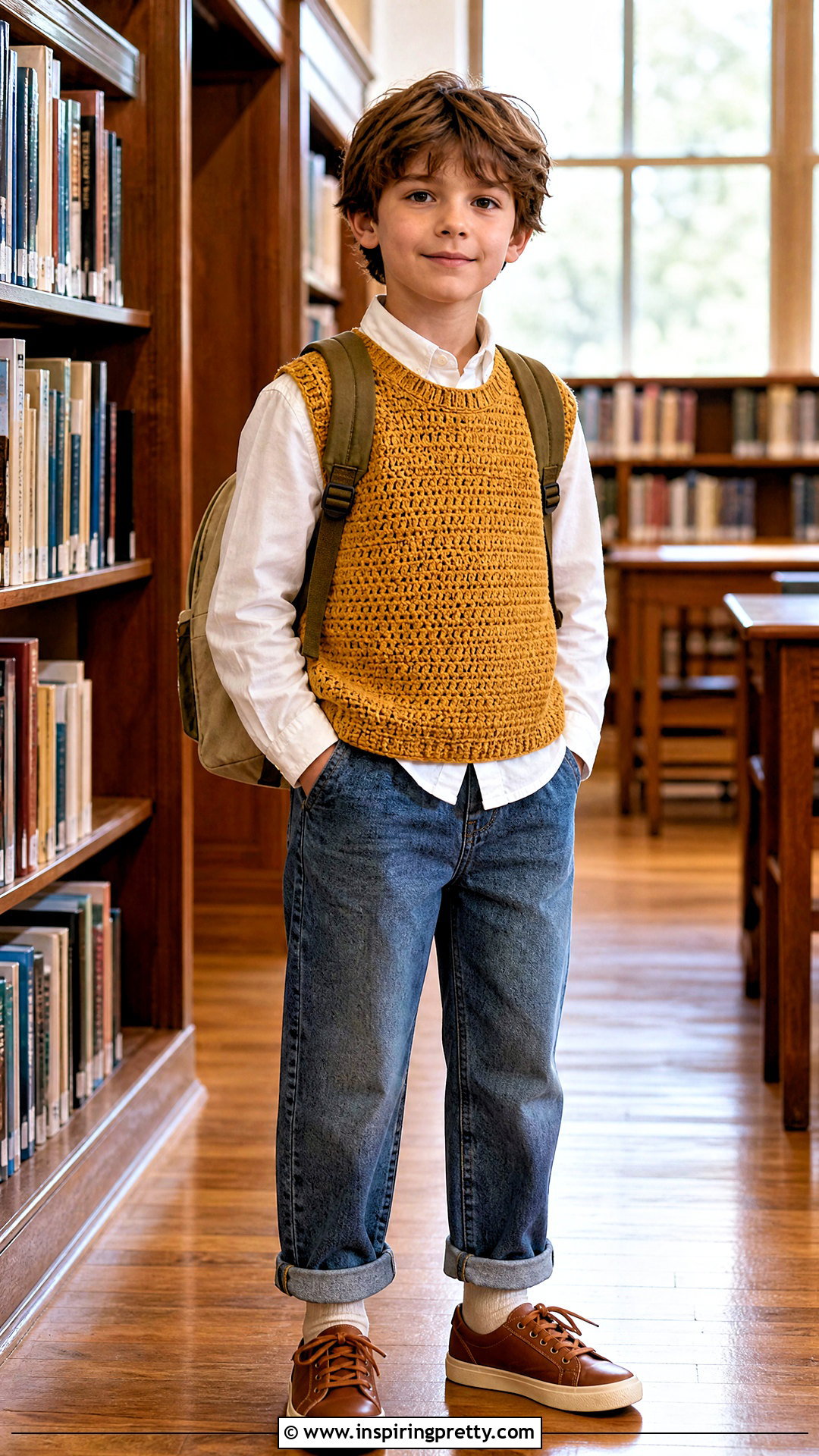 Crochet Sweater Vest Top With Jeans - 50 crochet top for kids