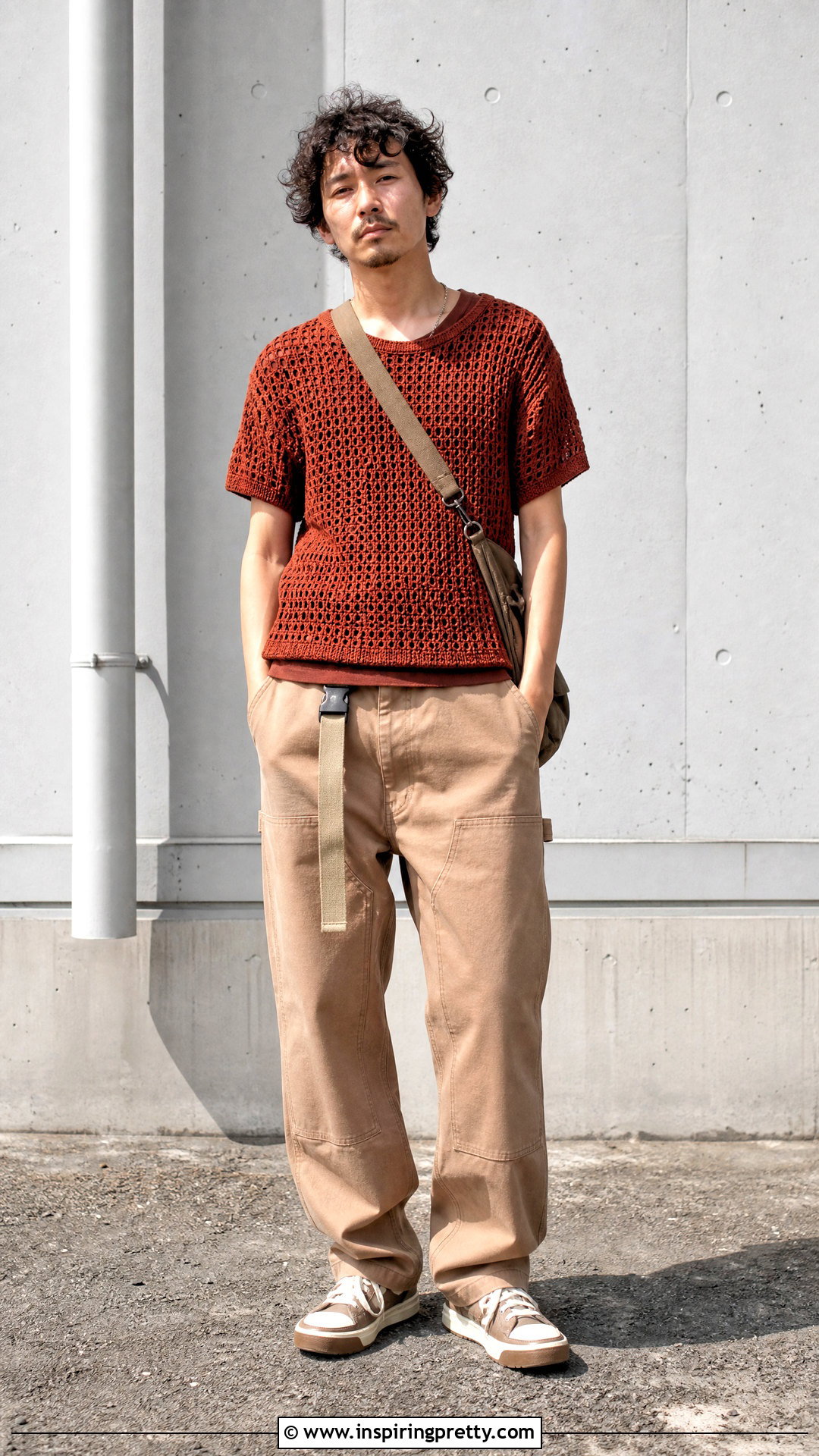 Crochet T Shirt With Workwear Pants - 20 crochet tops for men