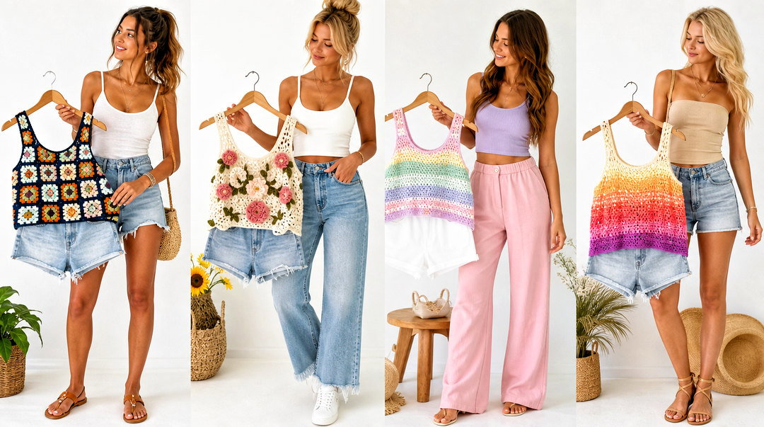 20 Crochet Tank Top on Hanger Ideas for Boutique Displays