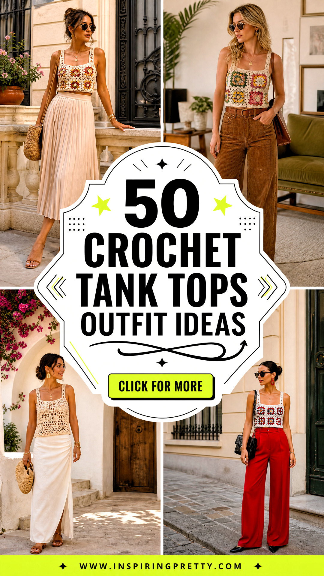 50 Crochet Tank Tops Outfit Ideas for Chic Warm-Weather Style - 50 Crochet Tank Tops Outfit Ideas for Chic Warm-Weather Style