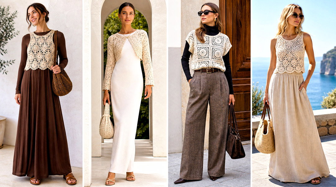 25 Crochet Top Hijabi Outfit Ideas for Chic Modest Style
