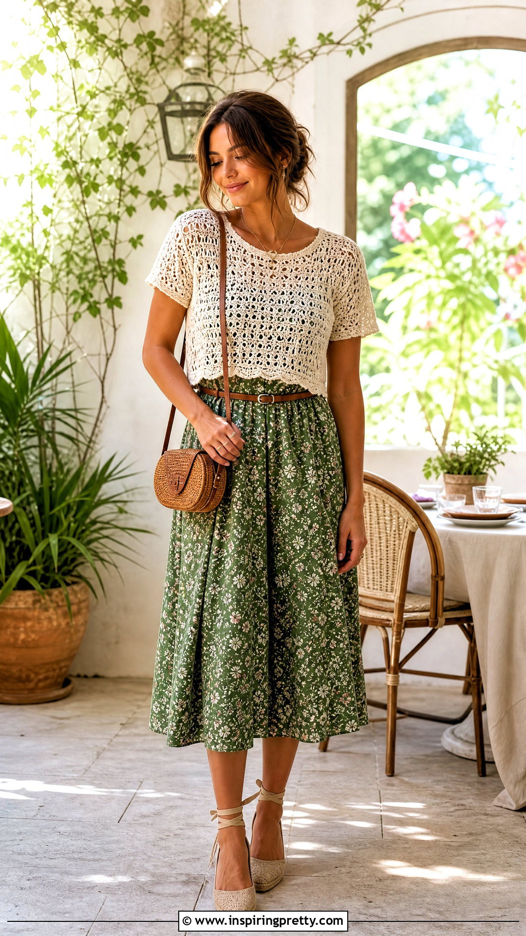 Crochet Top Layered Over A Sundress - 50 crochet top outfit ideas