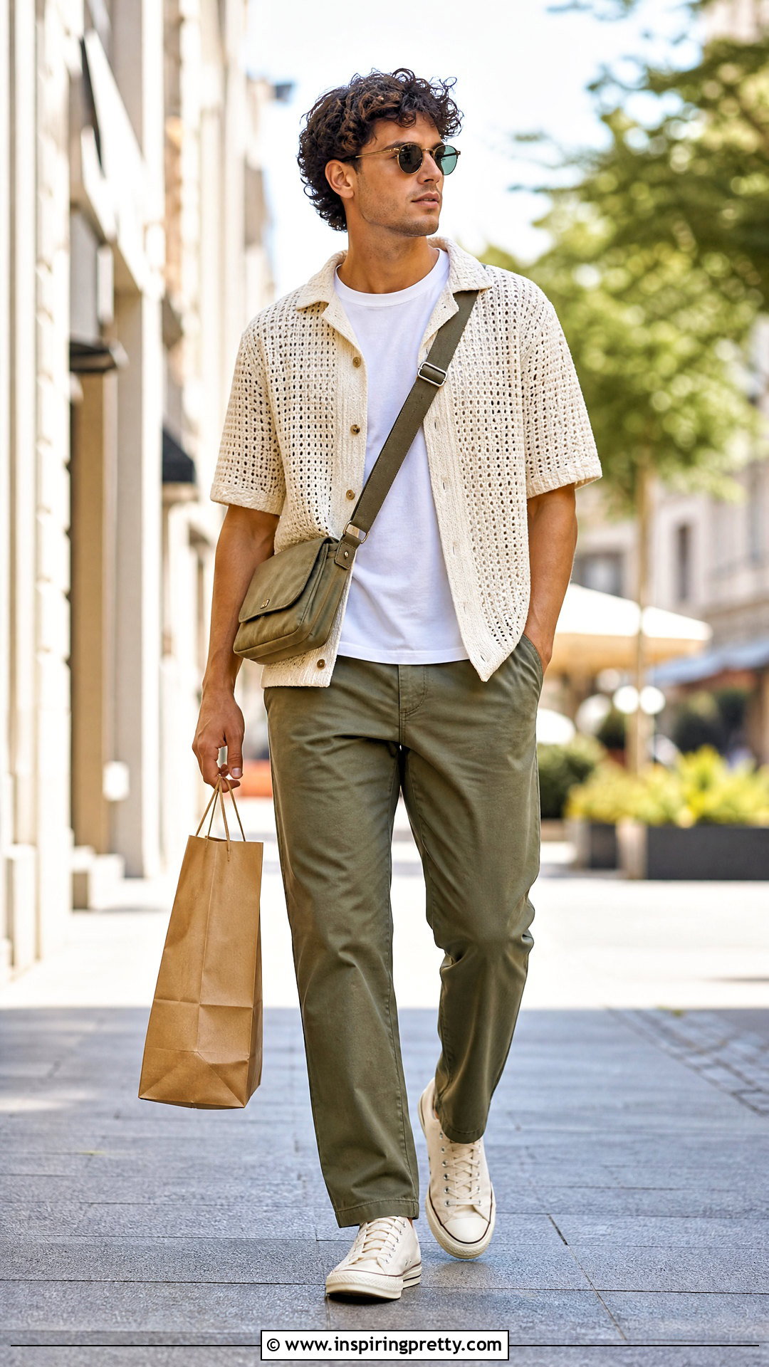 Crochet Top Layered Over A T Shirt - 50 crochet top for men outfit ideas