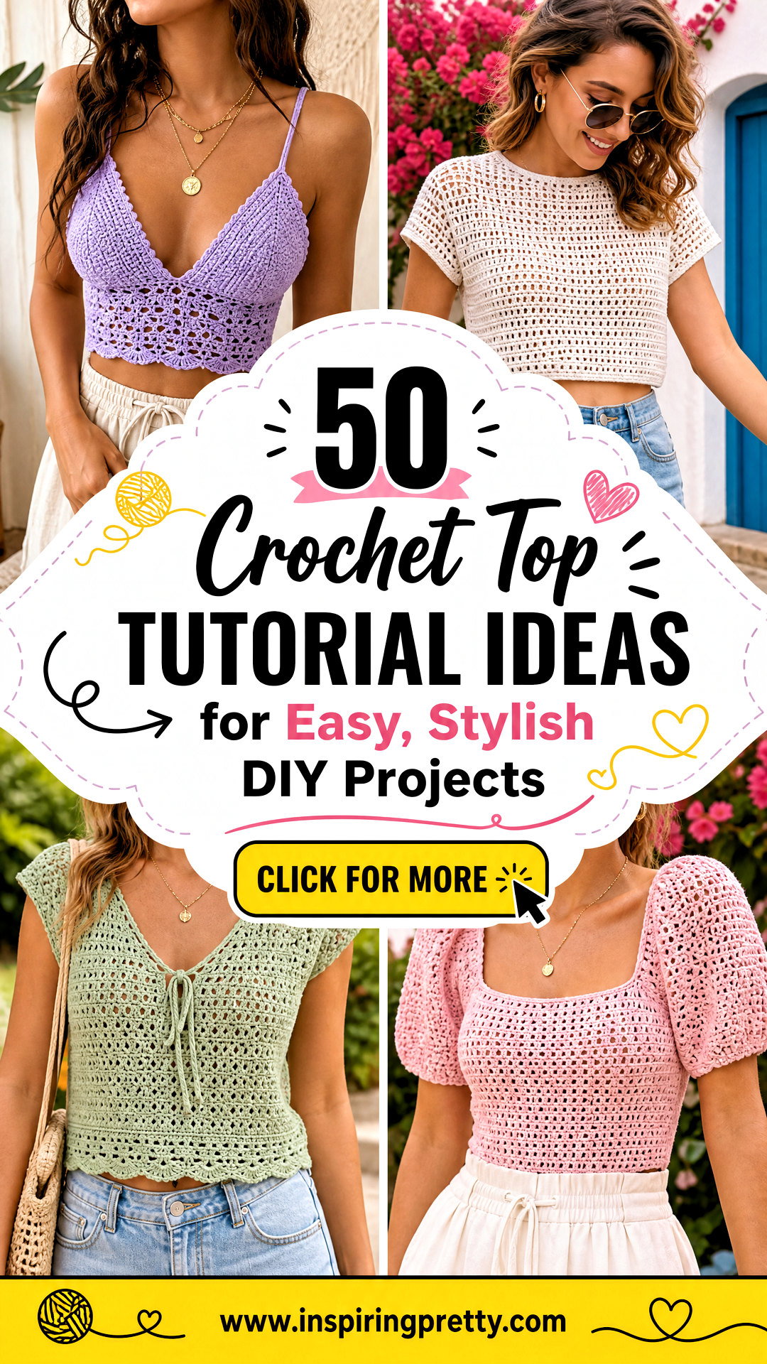 50 Crochet Top Tutorial Ideas for Easy Stylish DIY Projects - 50 Crochet Top Tutorial Ideas for Easy, Stylish DIY Projects