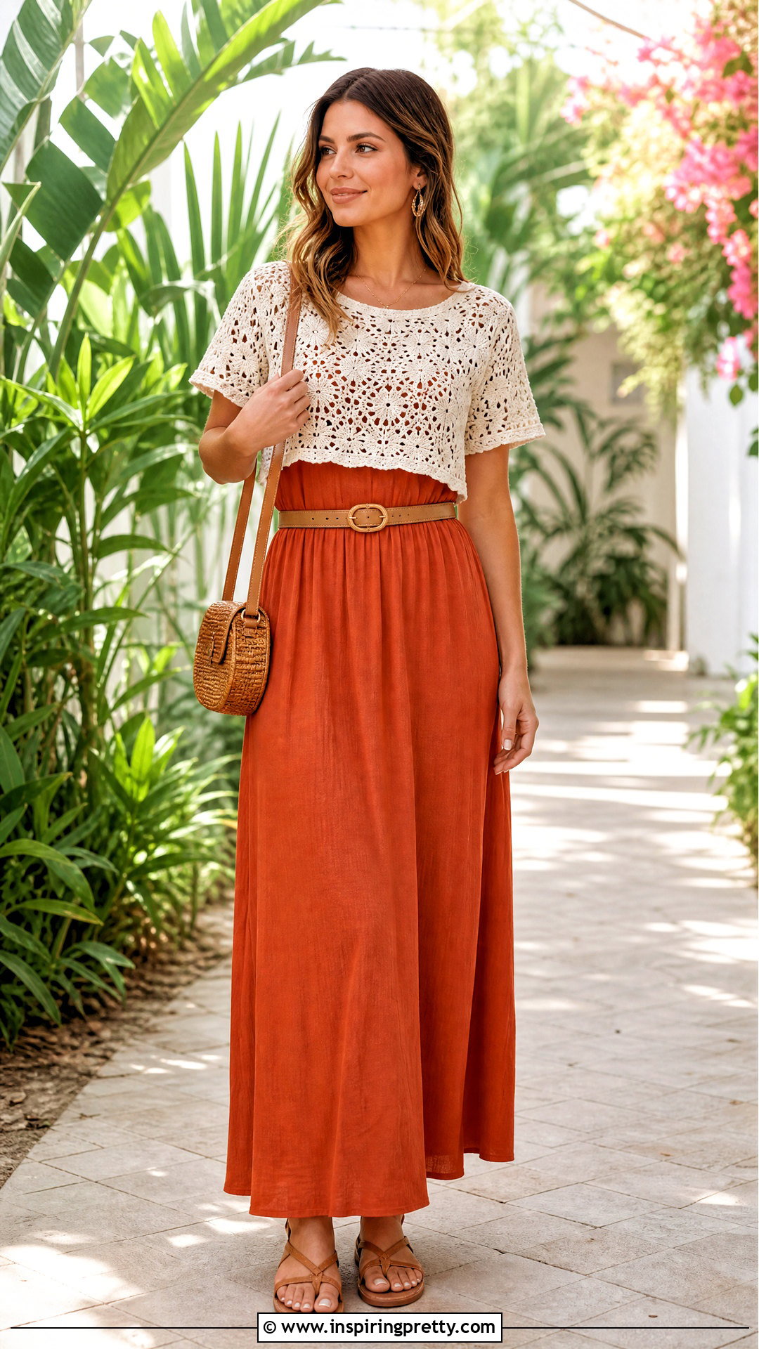 Crochet Top With A Maxi Dress - 50 crochet ladies tops outfit ideas