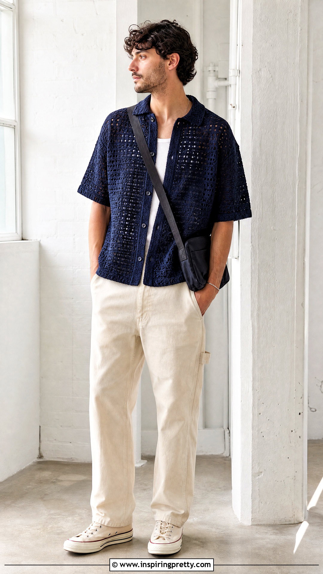 Crochet Top With Carpenter Pants - 50 crochet top for men outfit ideas
