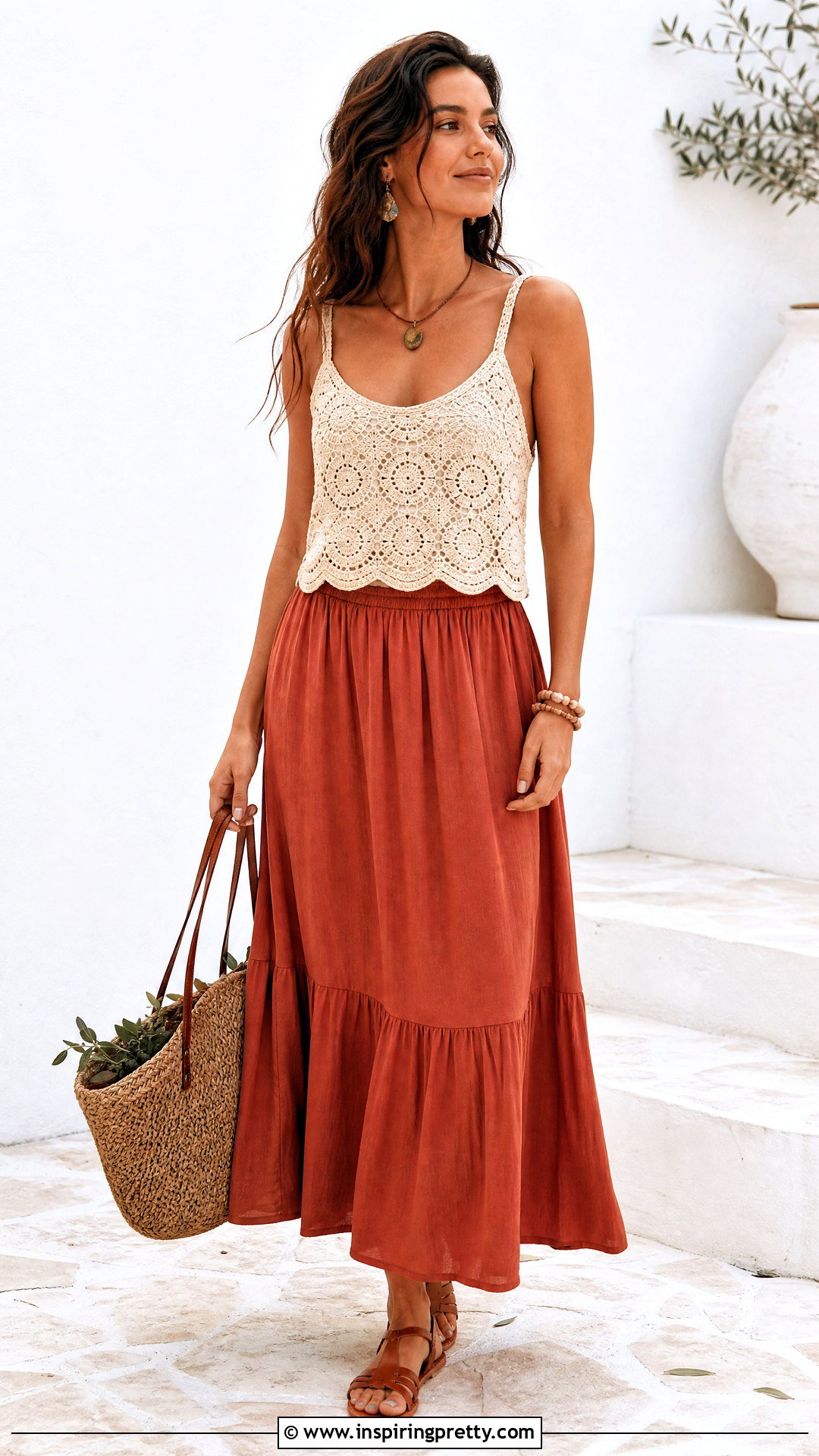 Crochet Top With Maxi Skirt - 50 beautiful top designs
