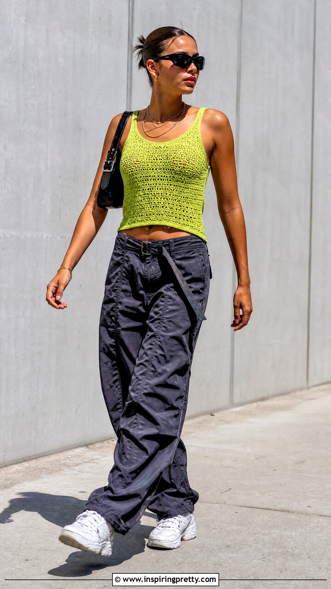 Crochet Top With Parachute Pants - 50 crochet tops outfit ideas