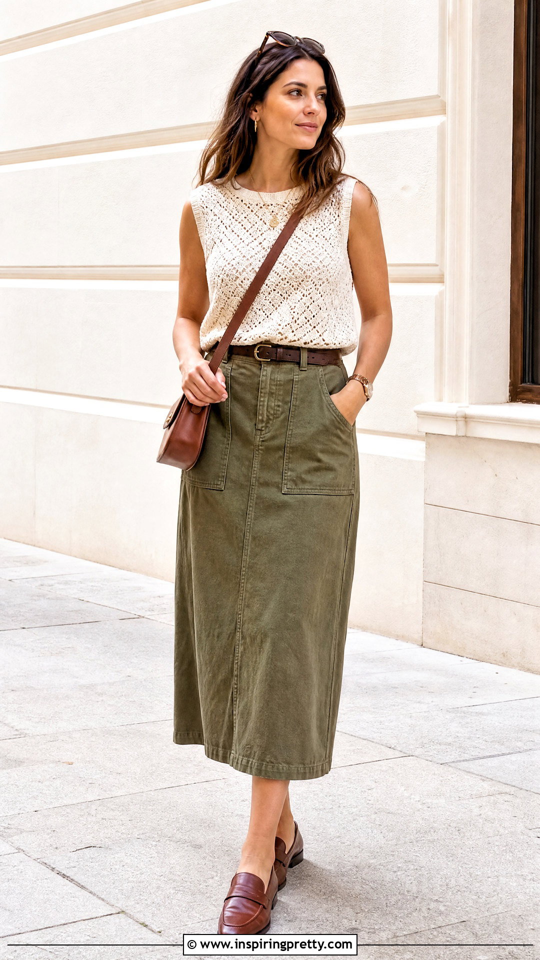 Crochet Top With Utility Midi Skirt - 50 top au crochet ideas
