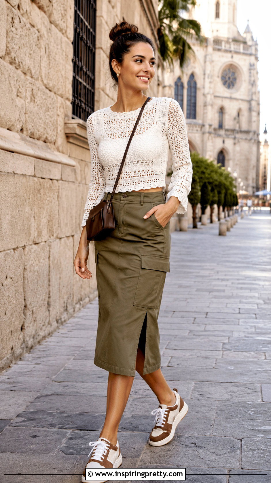 Crochet Top With Utility Skirt - 50 crochet tops for women