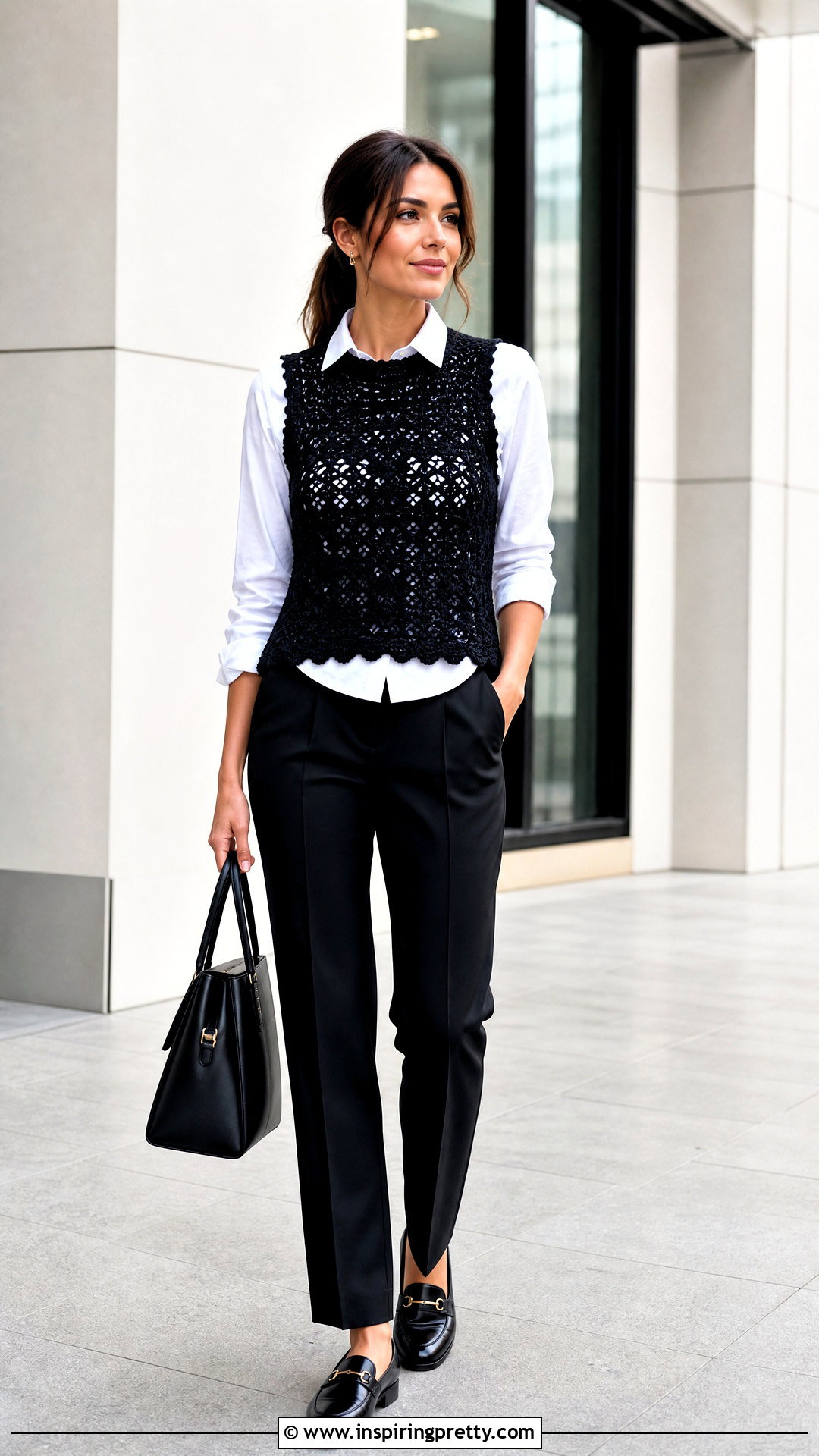 Crochet Top With White Button Down Layer - 50 crochet top ideas