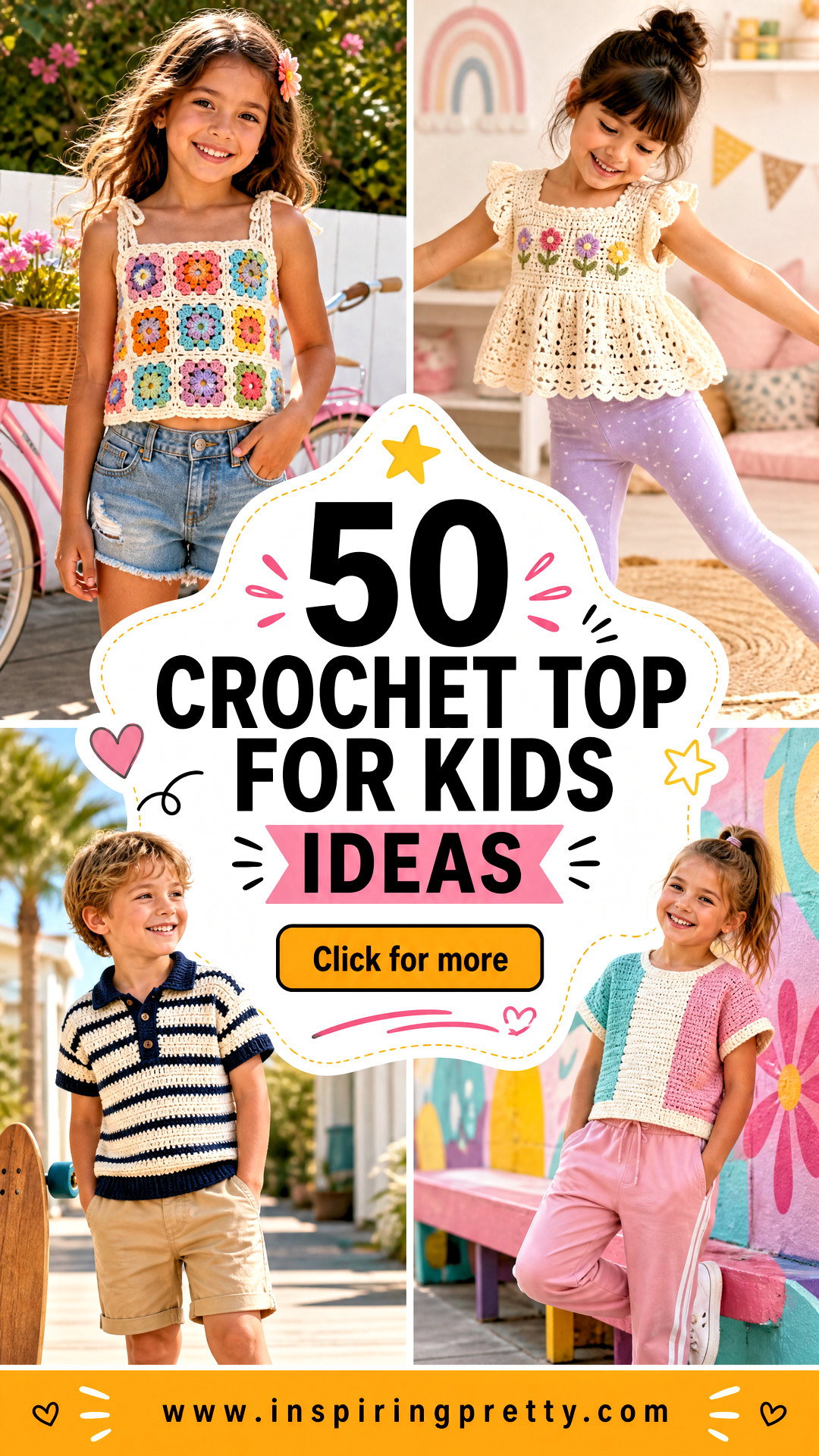 50 Crochet Top for Kids Ideas Cute Comfy Styles to Try - 50 Crochet Top for Kids Ideas: Cute, Comfy Styles to Try