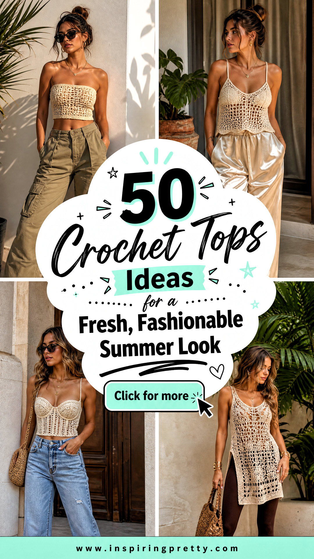 50 Crochet Tops Ideas for a Fresh Fashionable Summer Look - 50 Crochet Tops Ideas for a Fresh, Fashionable Summer Look