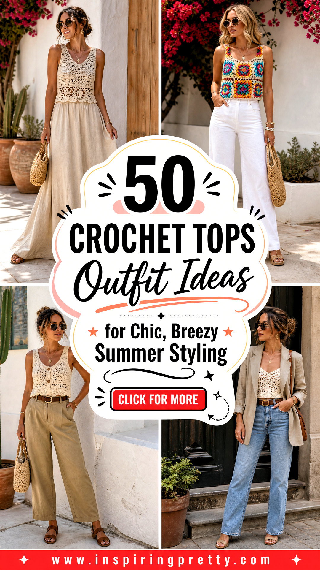 50 Crochet Tops Outfit Ideas for Chic Breezy Summer Styling - 50 Crochet Tops Outfit Ideas for Chic, Breezy Summer Styling