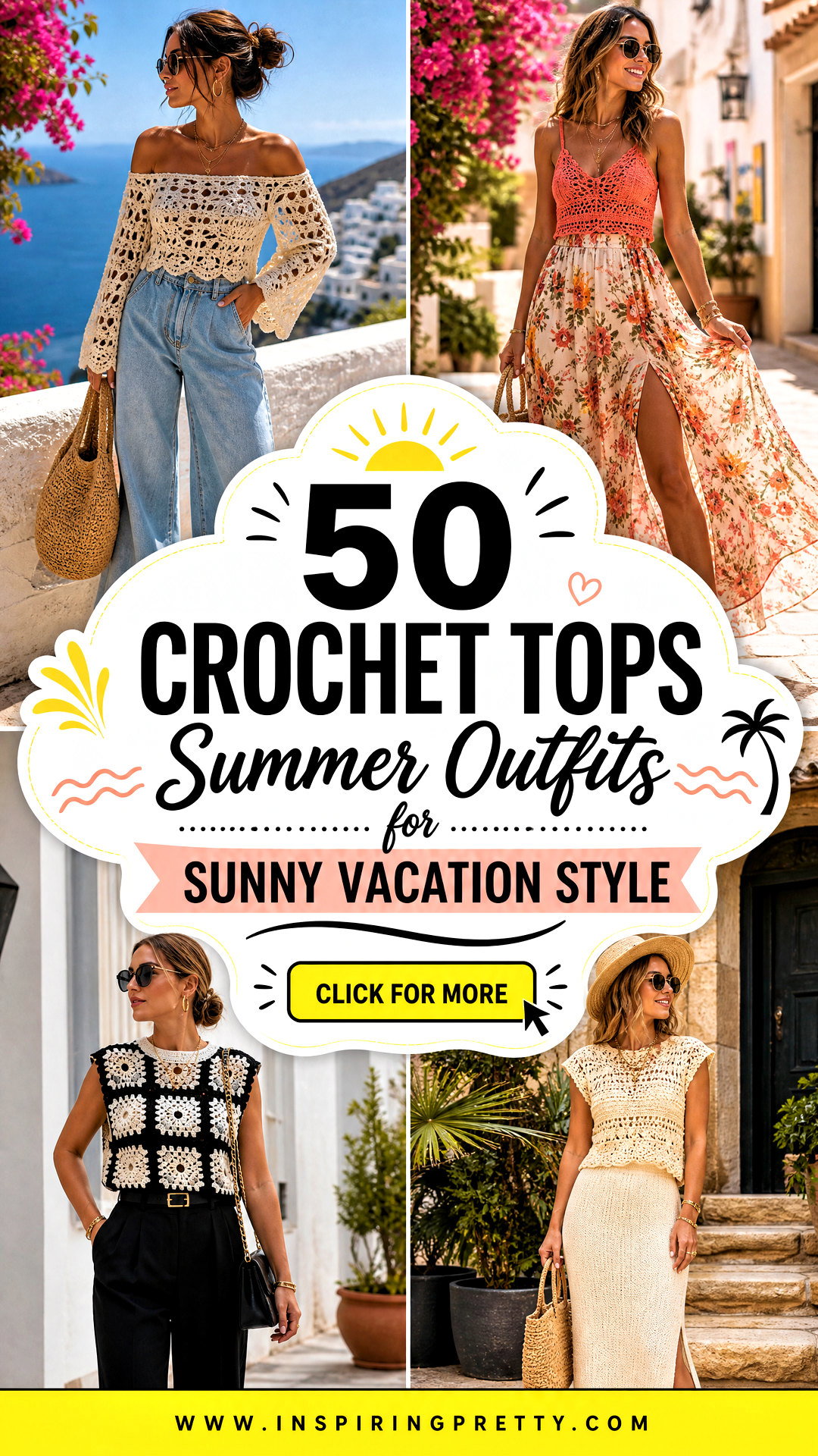 50 Crochet Tops Summer Outfits for Sunny Vacation Style - 50 Crochet Tops Summer Outfits for Sunny Vacation Style