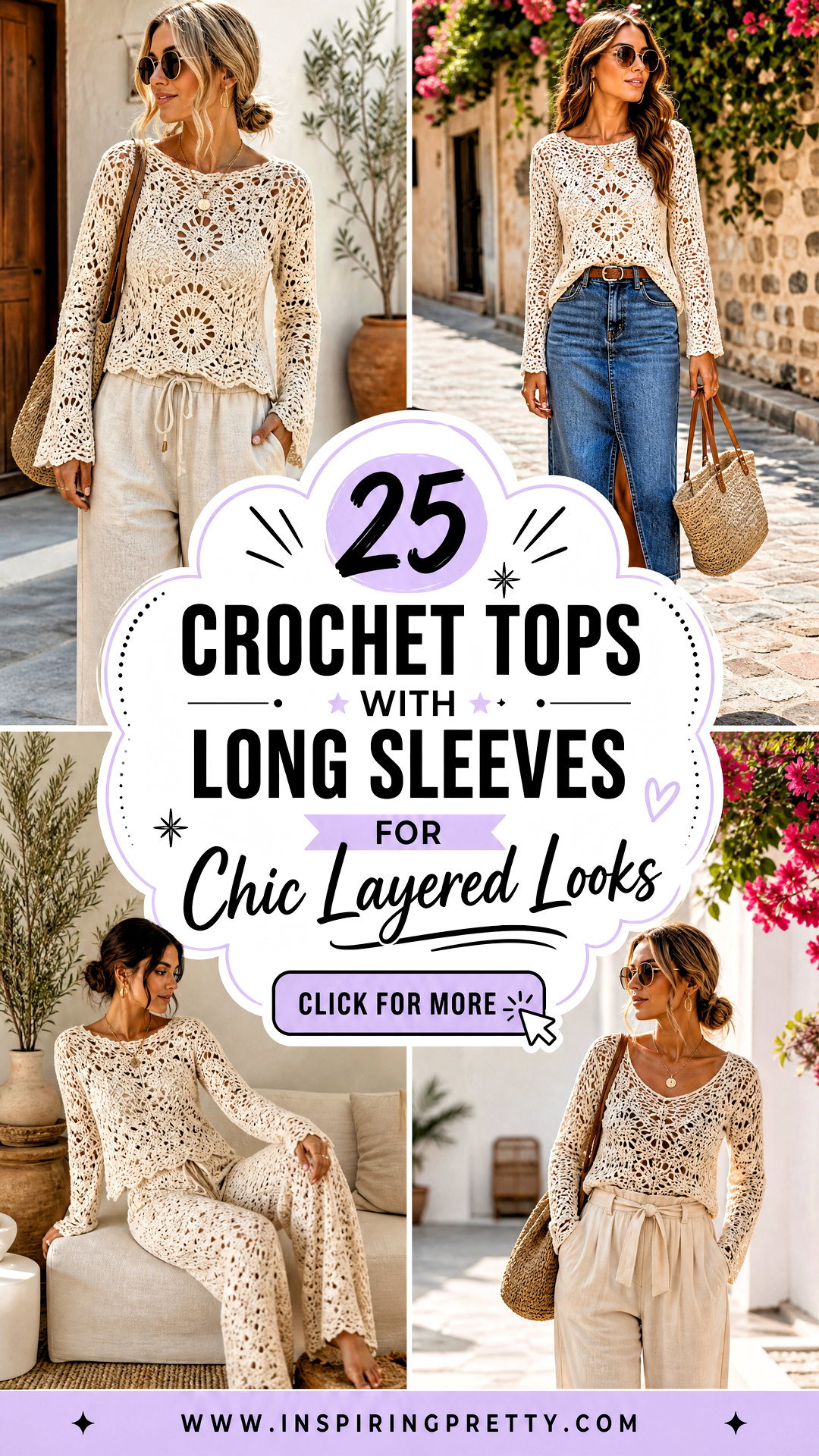 25 Crochet Tops With Long Sleeves for Chic Layered Looks - 25 Crochet Tops With Long Sleeves for Chic Layered Looks
