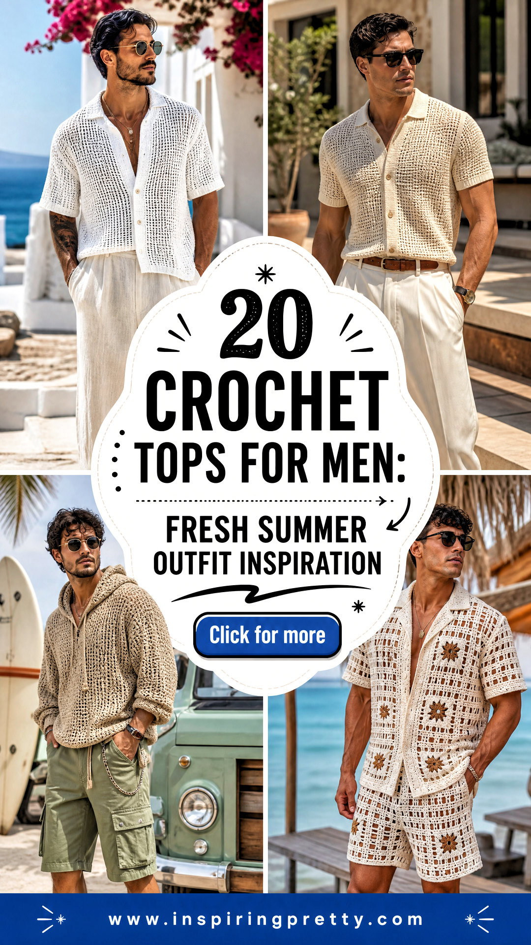 20 Crochet Tops for Men Fresh Summer Outfit Inspiration - 20 Crochet Tops for Men: Fresh Summer Outfit Inspiration