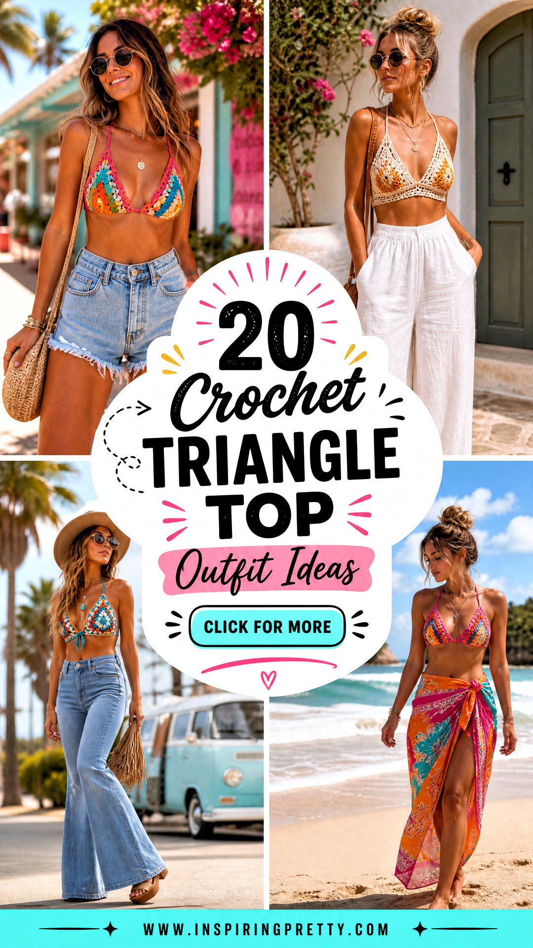 20 Crochet Triangle Top Outfit Ideas Fresh Summer Looks - 20 Crochet Triangle Top Outfit Ideas: Fresh Summer Looks