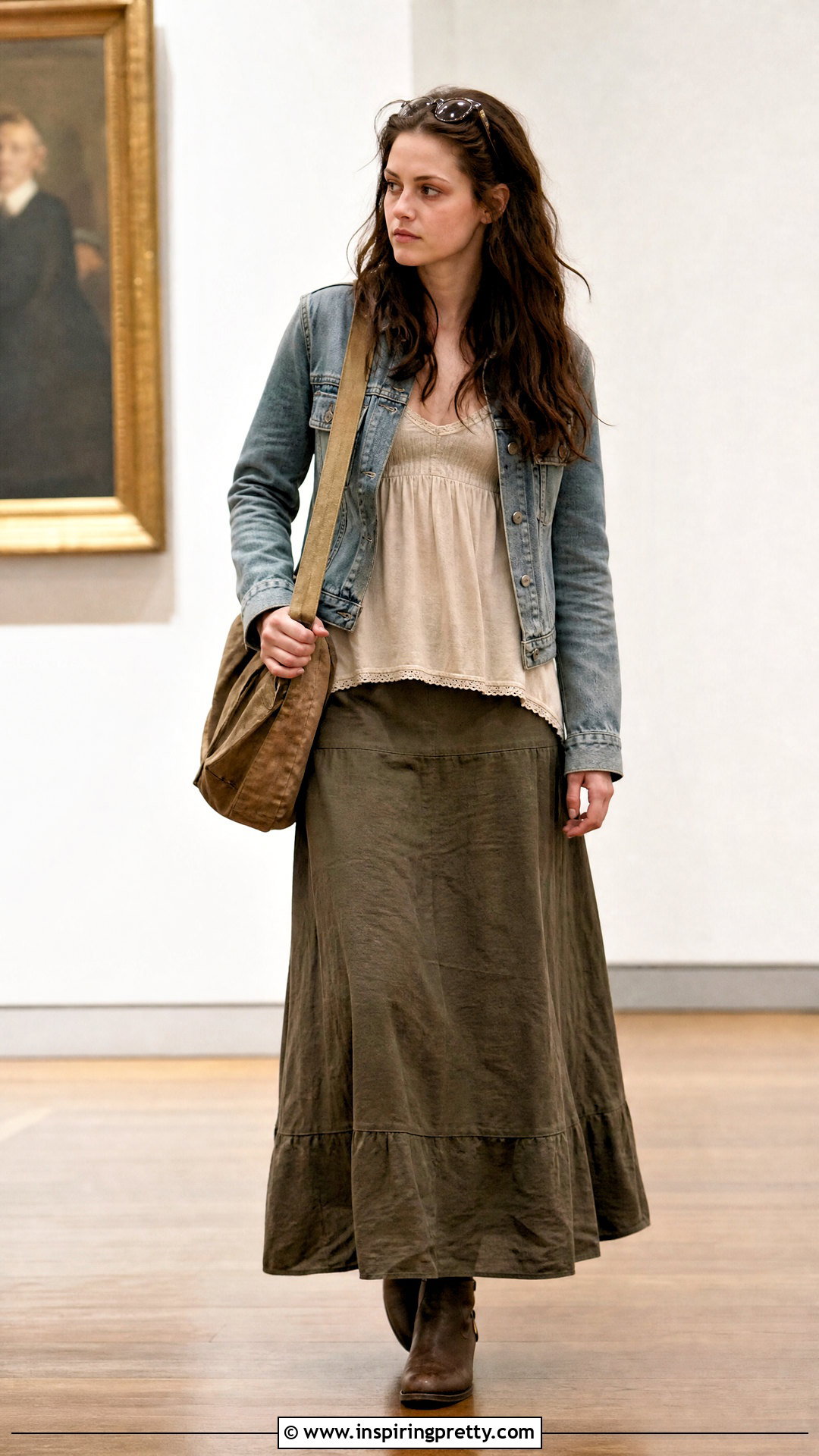 Crochet Trim Bella Swan Babydoll Top With Maxi Skirt - 25 bella swan babydoll top outfit ideas