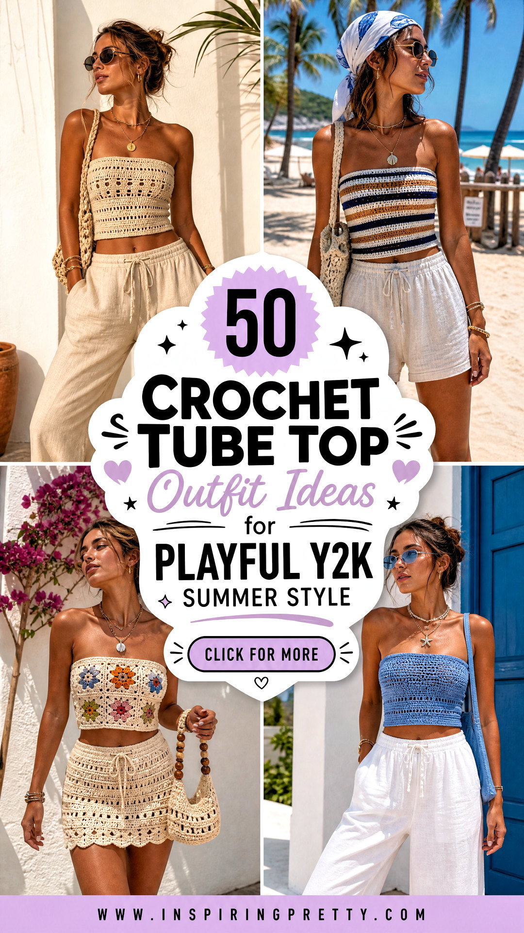 50 Crochet Tube Top Outfit Ideas for Playful Y2K Summer Style - 50 Crochet Tube Top Outfit Ideas for Playful Y2K Summer Style