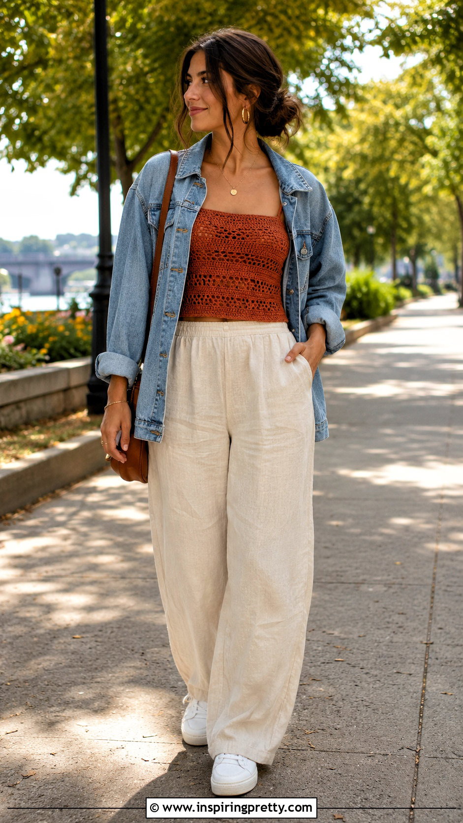 Crochet Tube Top With A Denim Jacket - 50 crochet tube top outfit ideas