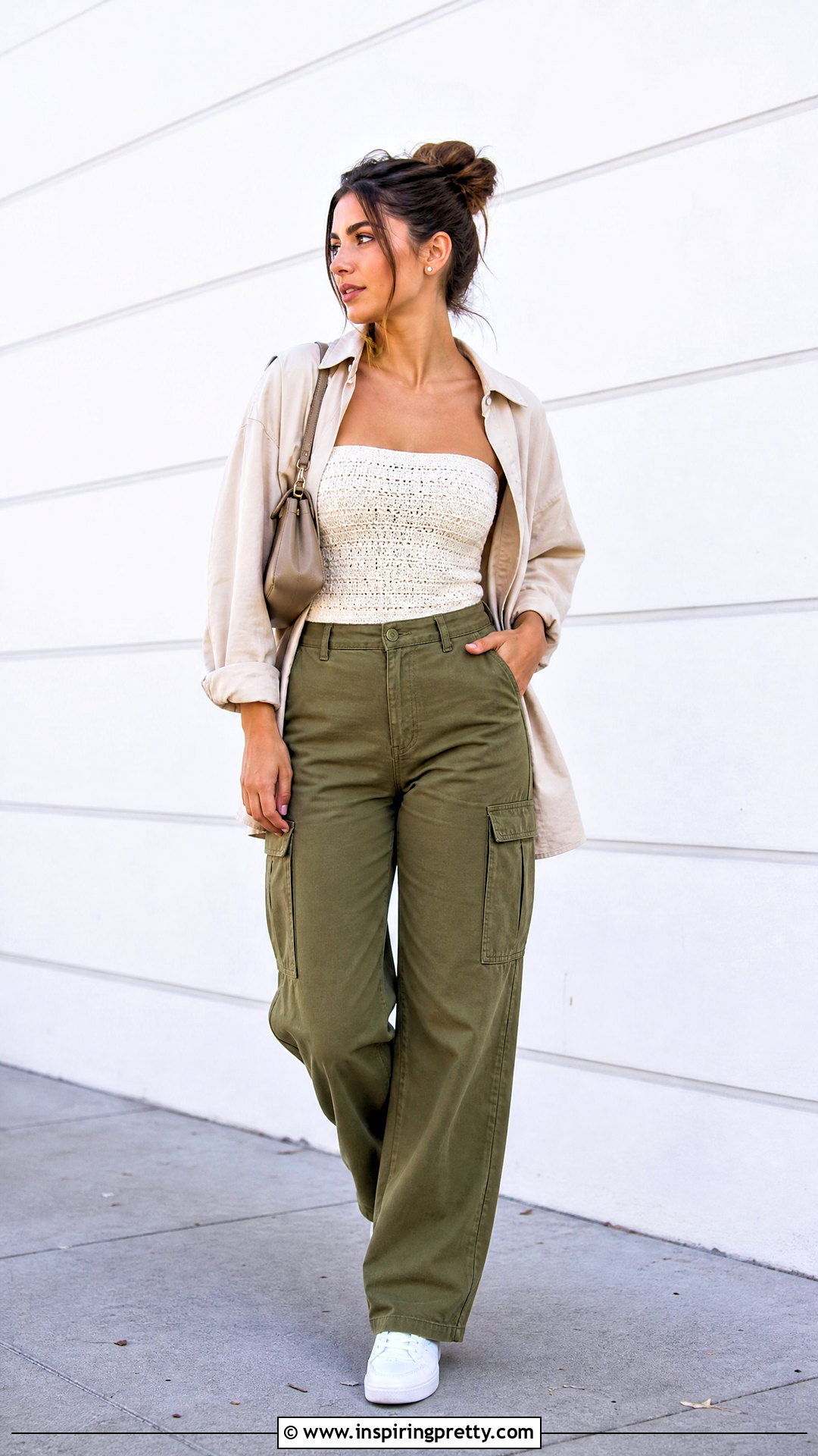 Crochet Tube Top With Cargo Pants - 50 crochet top ideas
