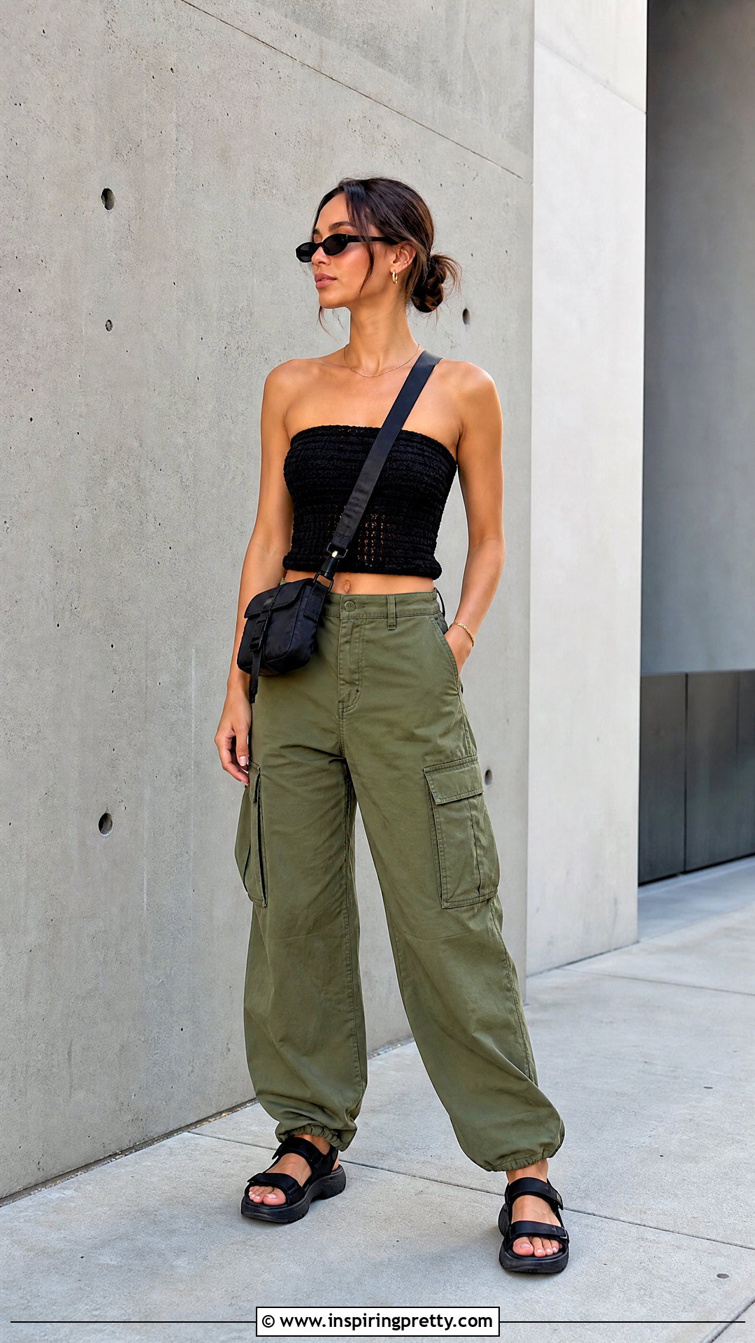 Crochet Tube Top With Cargo Pants - 50 crochet tops ideas