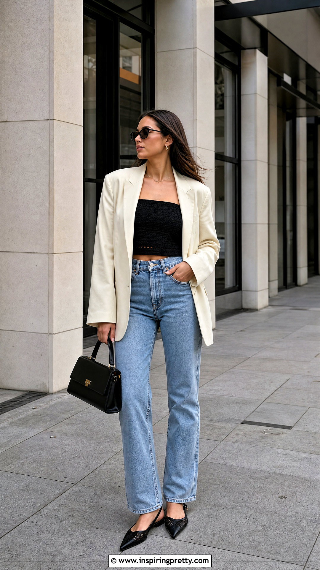Crochet Tube Top With Oversized Blazer - 50 top de crochê outfit ideas