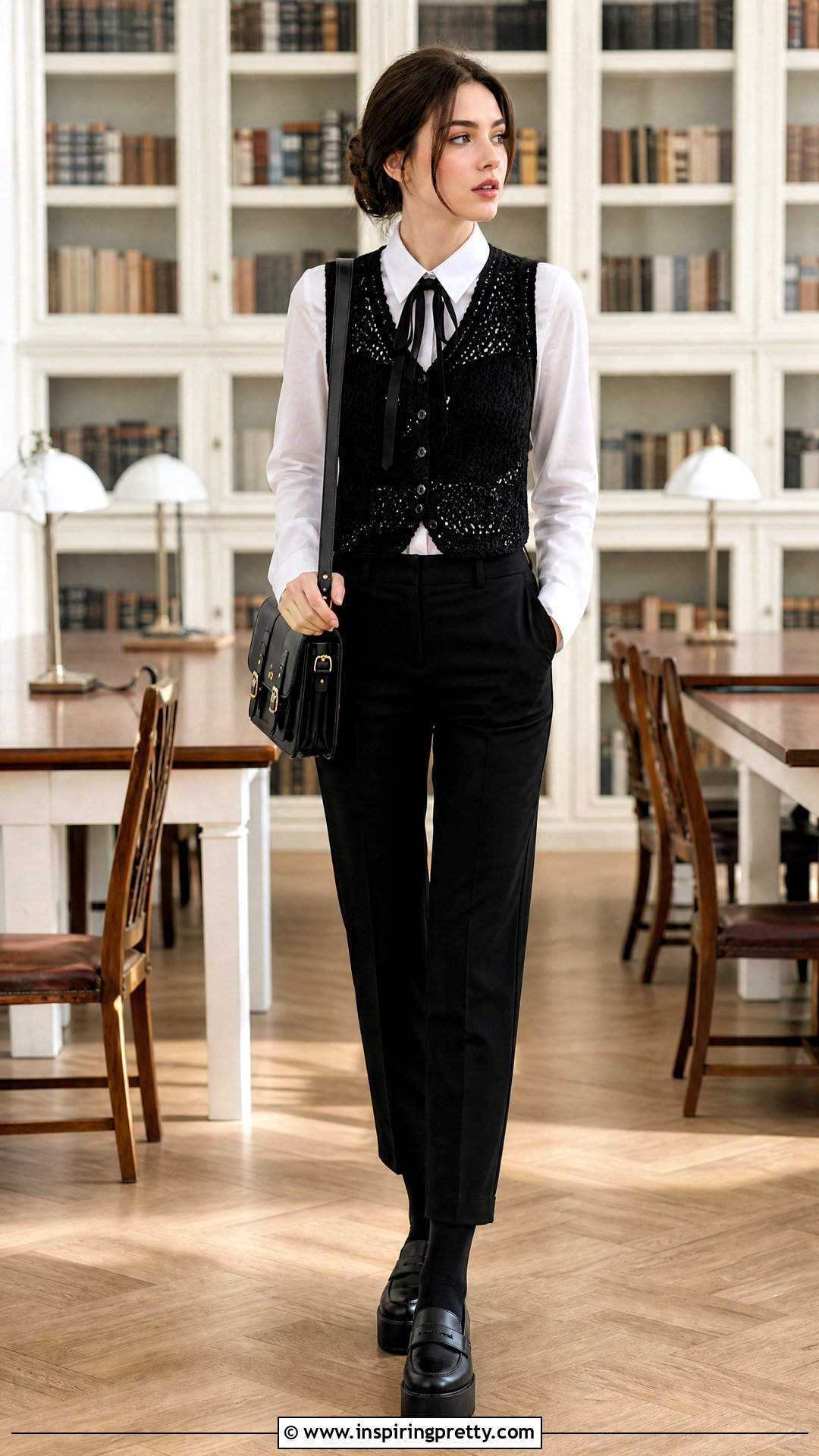 Crochet Vest With White Shirt - 50 goth crochet top outfit ideas