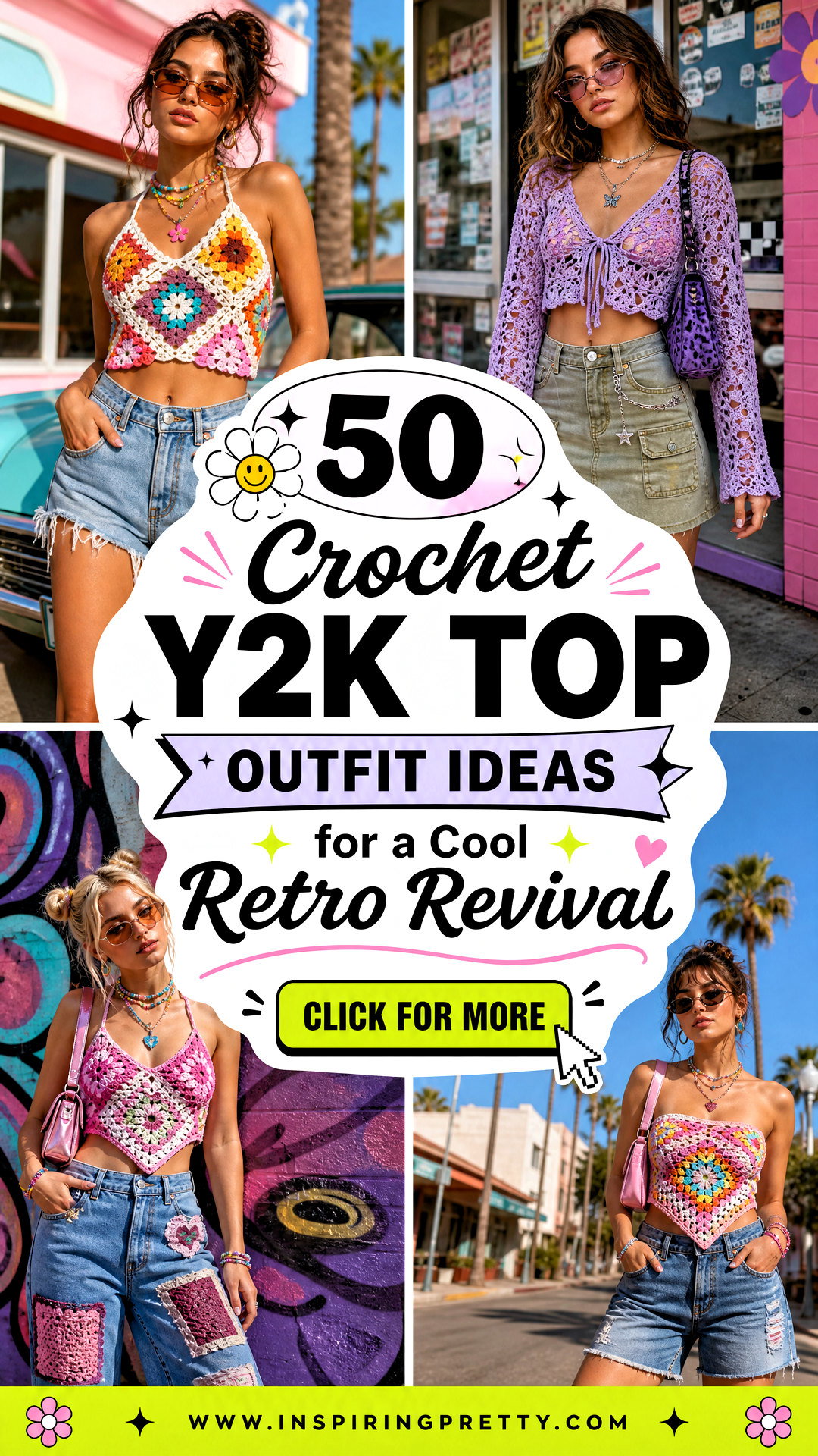 50 Crochet Y2K Top Outfit Ideas for a Cool Retro Revival - 50 Crochet Y2K Top Outfit Ideas for a Cool Retro Revival