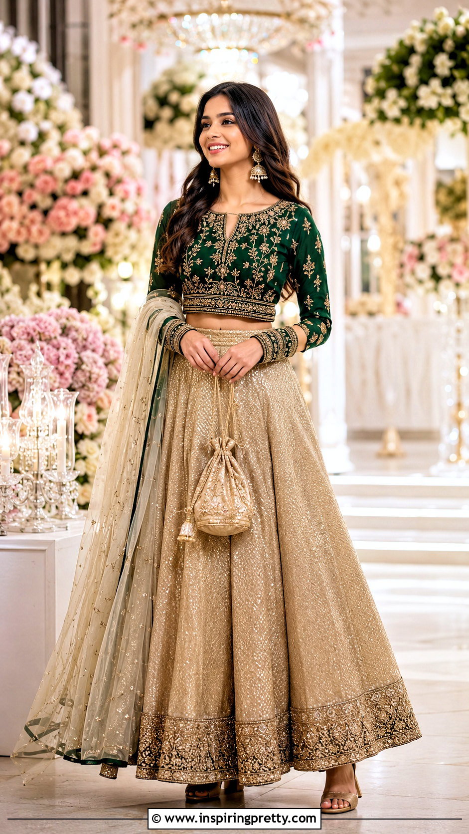 Crop Length Short Kurti With Lehenga Skirt - 50 short kurti top outfit ideas