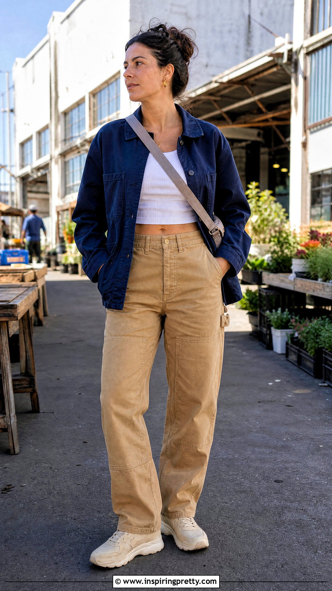 Crop Tank And Chore Jacket Outfit - 50 crop top jacket outfit ideas