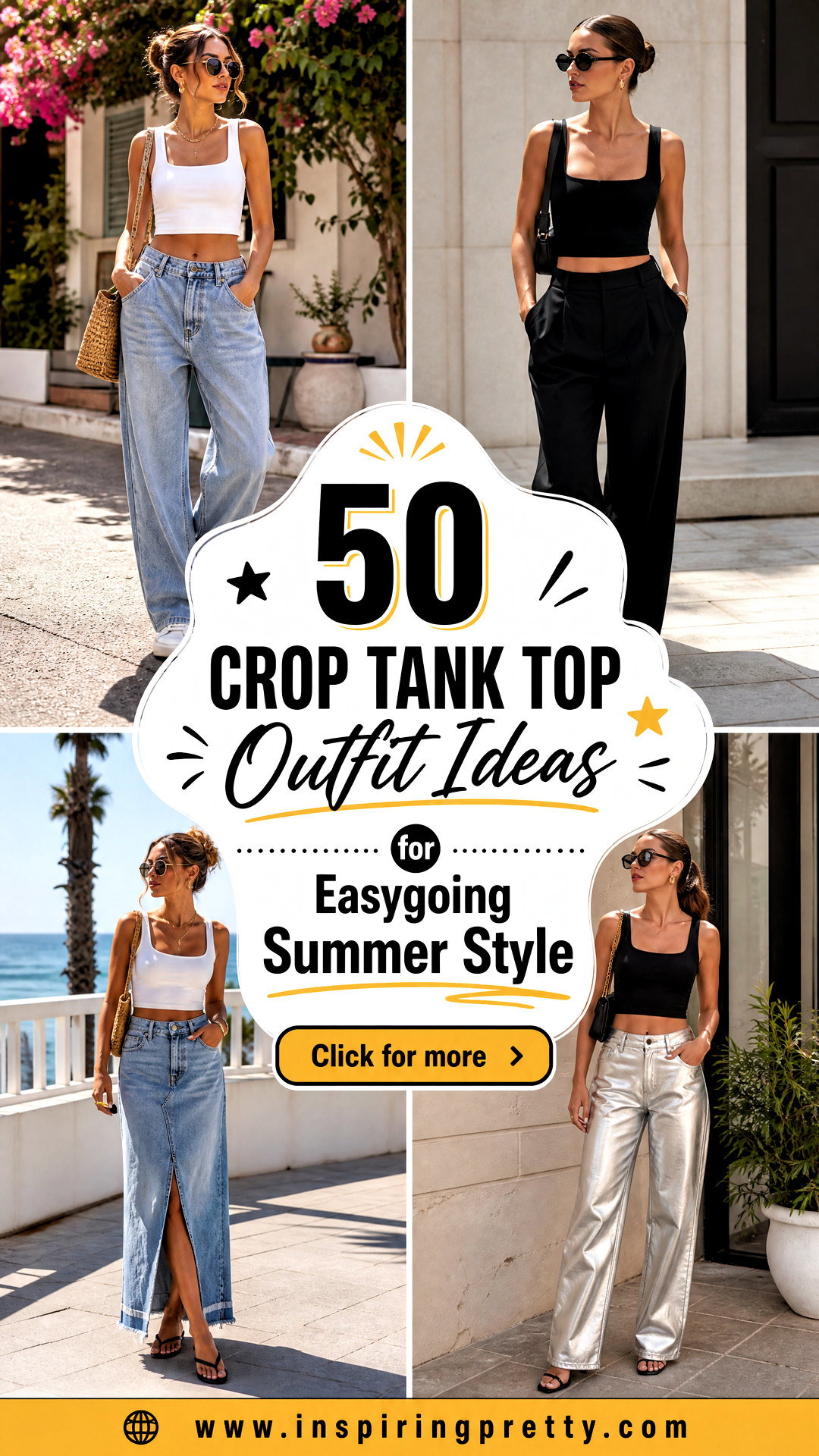 50 Crop Tank Top Outfit Ideas for Easygoing Summer Style - 50 Crop Tank Top Outfit Ideas for Easygoing Summer Style