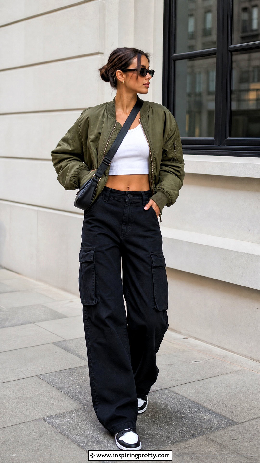 Crop Top And Bomber Jacket Outfit - 50 crop top jacket outfit ideas