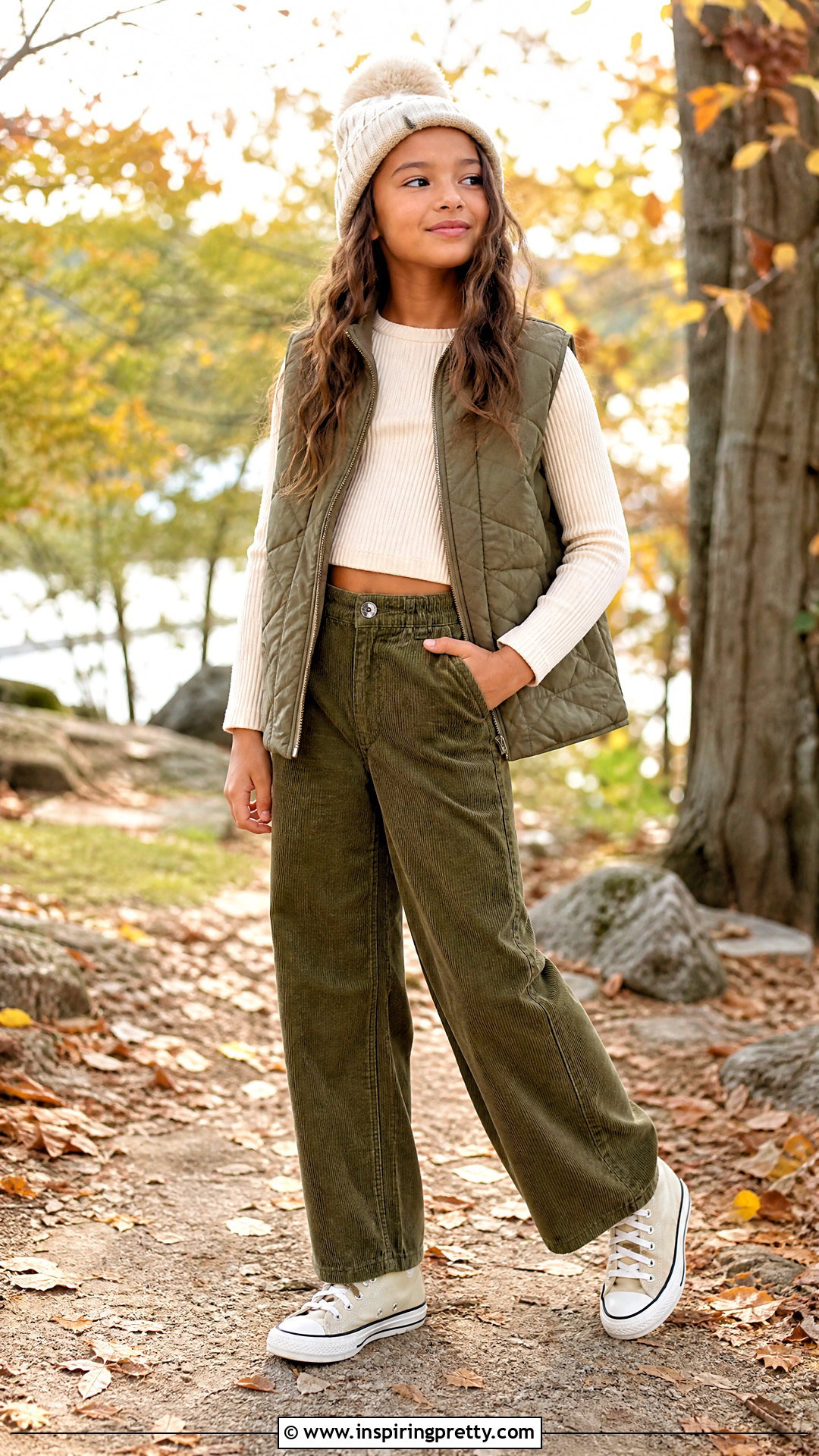 Crop Top And Corduroy Pants Outfit - 50 crop tops for kids