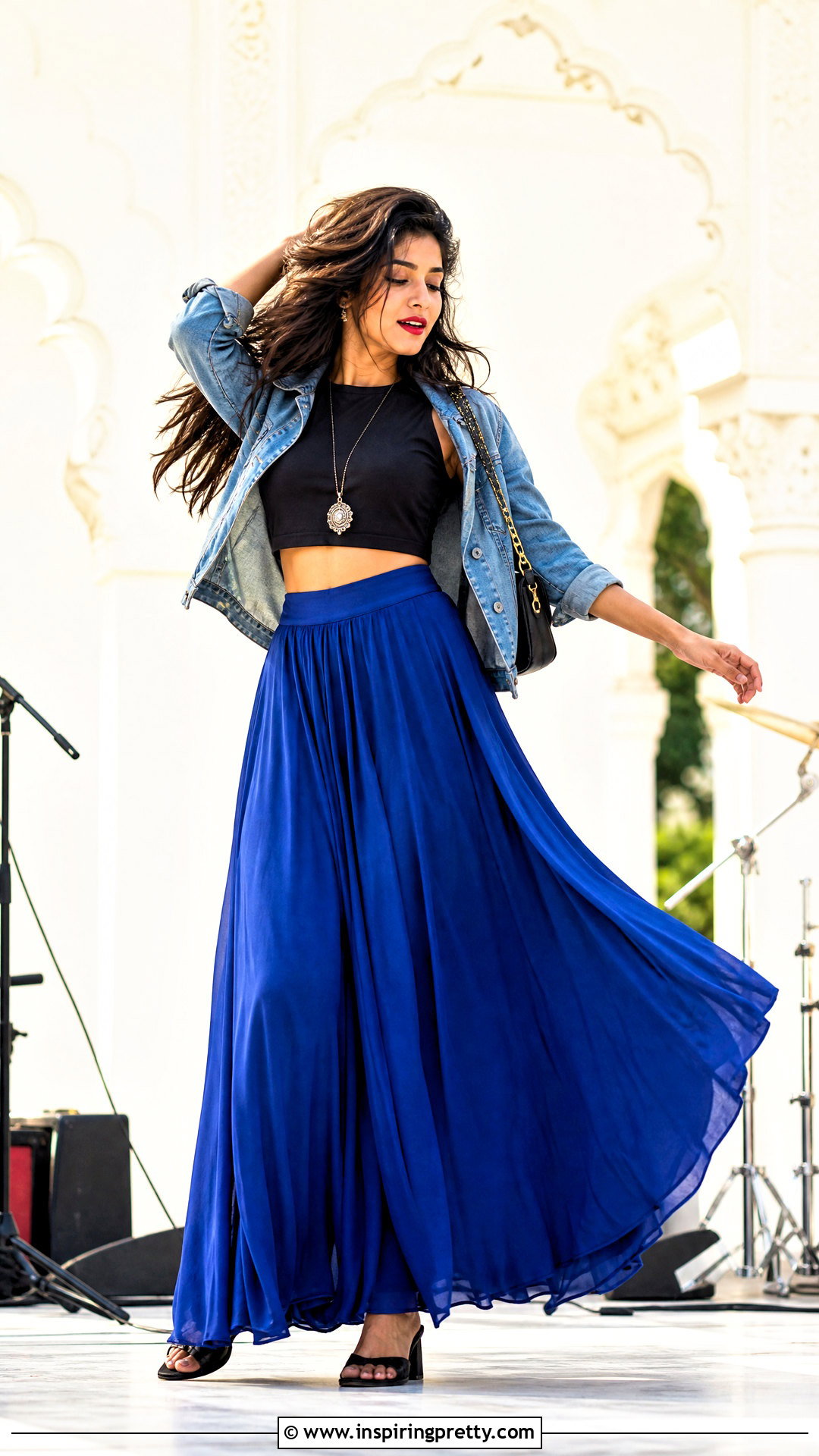 Crop Top And Maxi Skirt Outfit - 25 Crop Top Date Outfit ideas
