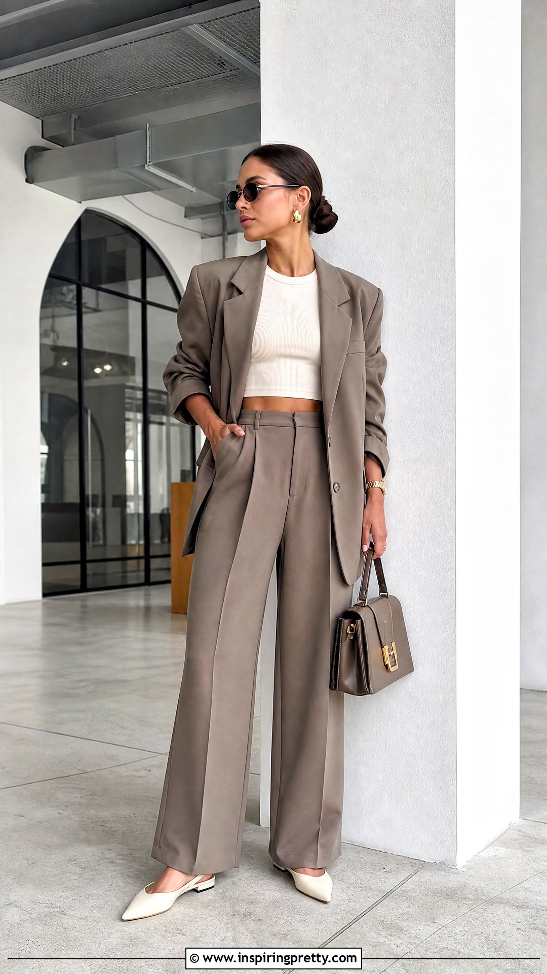 Crop Top And Oversized Blazer Outfit - 50 crop top jacket outfit ideas