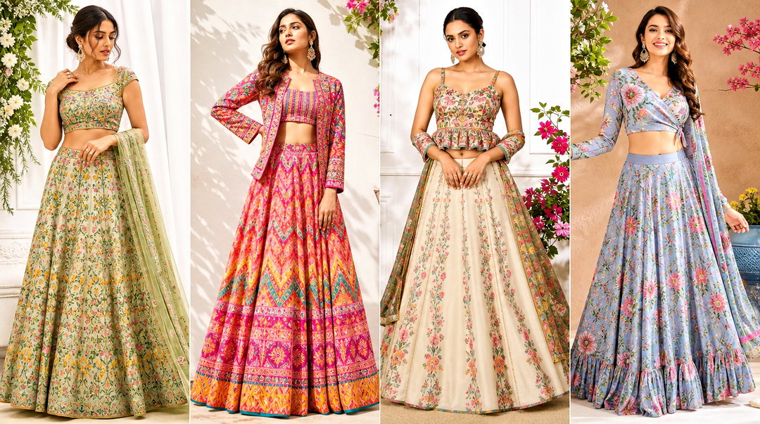 50 Crop Top Designs for Lehenga Ideas for Wedding Guests