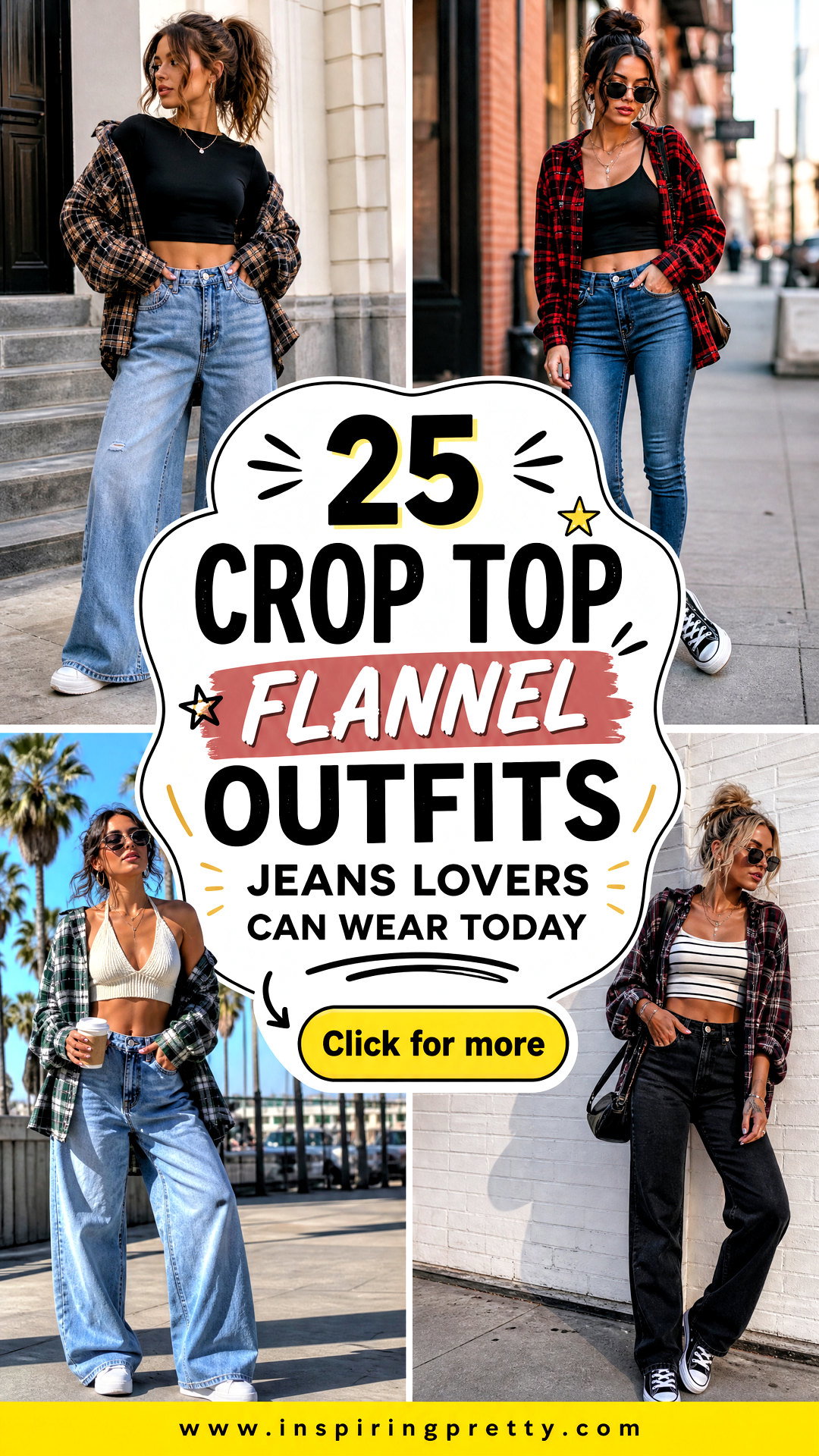 25 Crop Top Flannel Outfits Jeans Lovers Can Wear Today - 25 Crop Top Flannel Outfits Jeans Lovers Can Wear Today